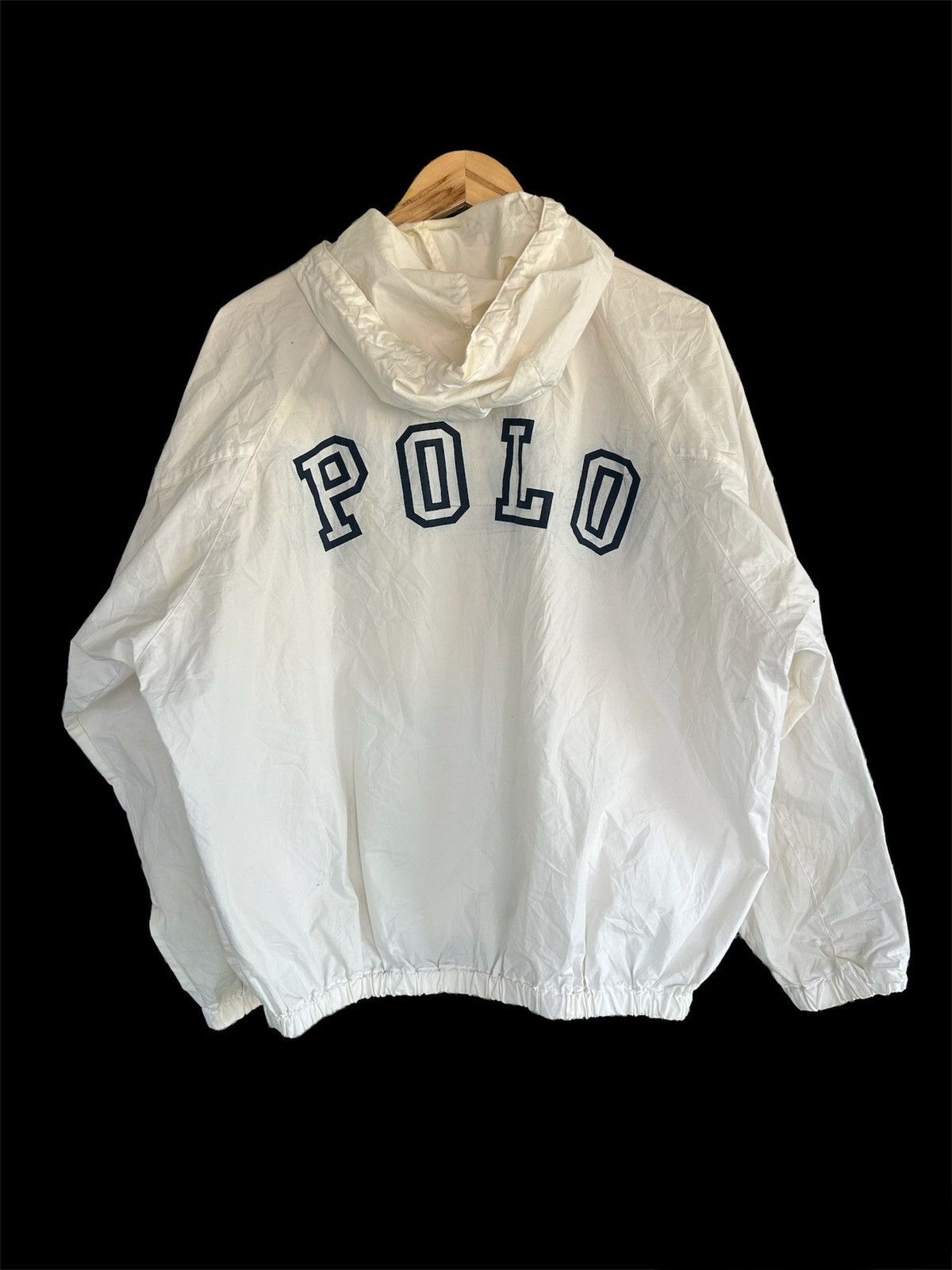 Image of Polo Ralph Lauren Vintage Polo Sport Ralph Laurent Windbreker in White, Men's (Size XL)