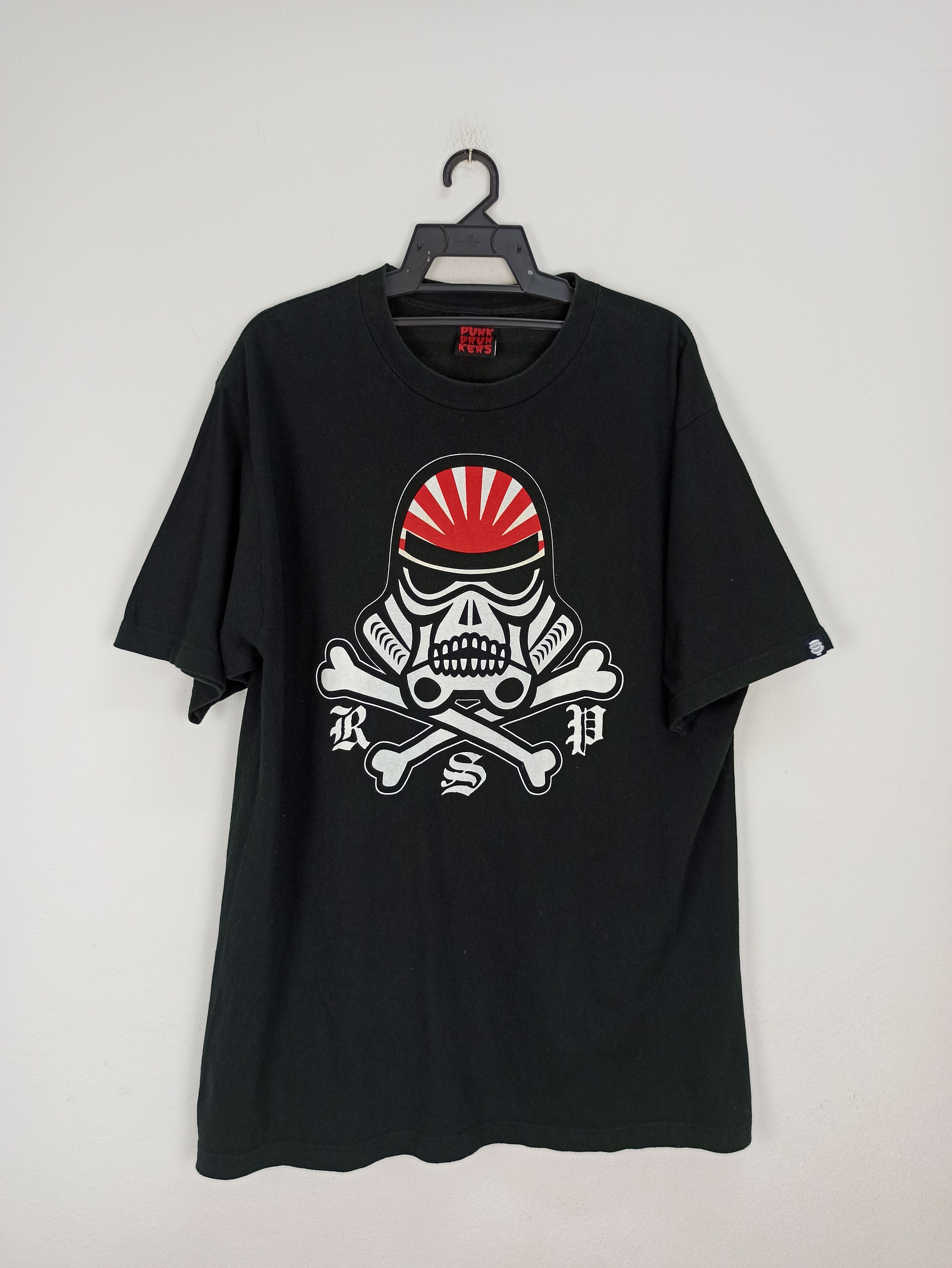 image of Vintage Punk Drunkers X Darth Vader Skulls Tshirt in Black, Men's (Size XL)