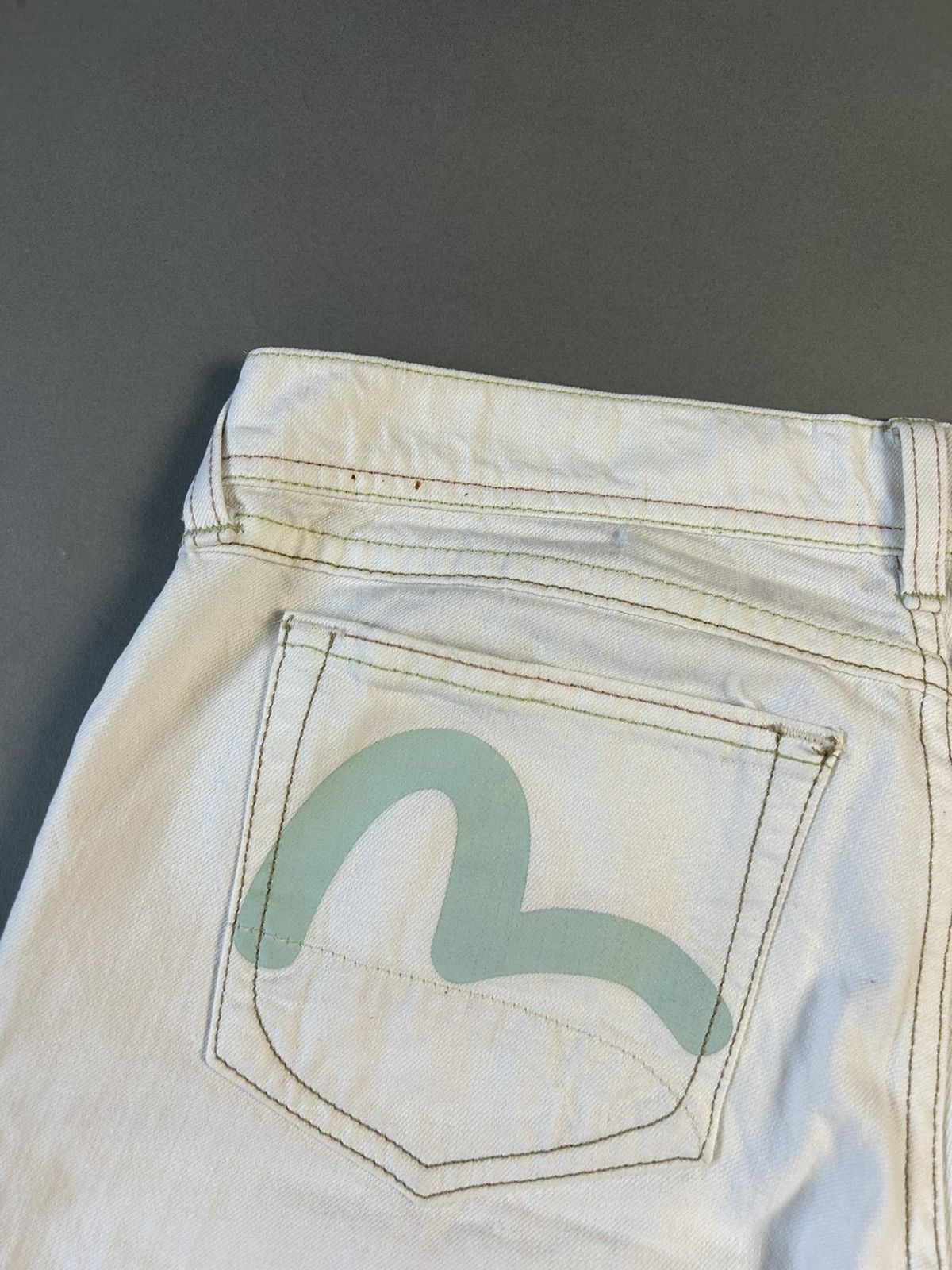 Evisu × Puma × Vintage Evisu x Puma vintage white jeans blue seagulls Japan Size US 28 / EU 44 - 6 Thumbnail
