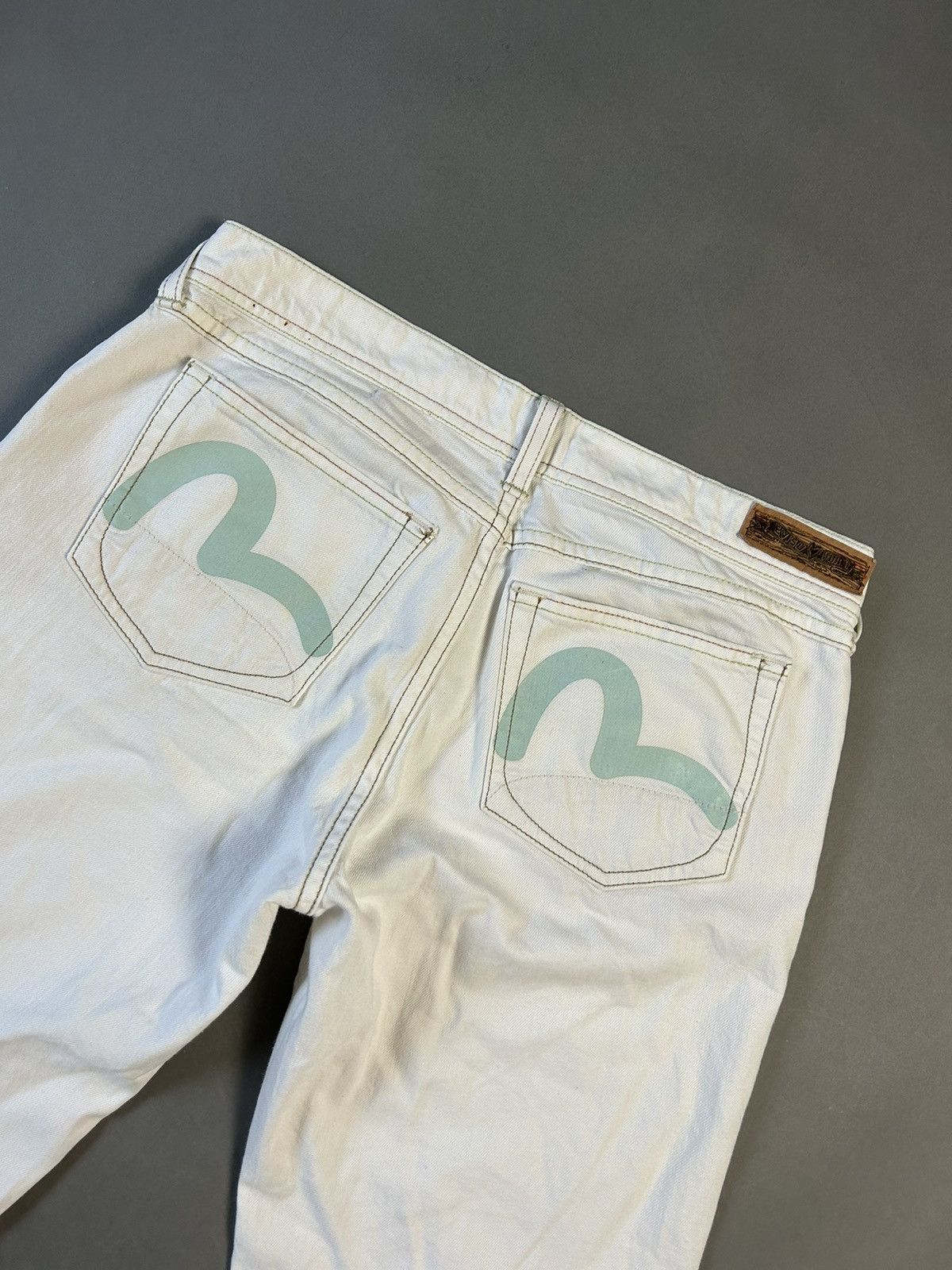 Evisu × Puma × Vintage Evisu x Puma vintage white jeans blue seagulls Japan Size US 28 / EU 44 - 4 Thumbnail