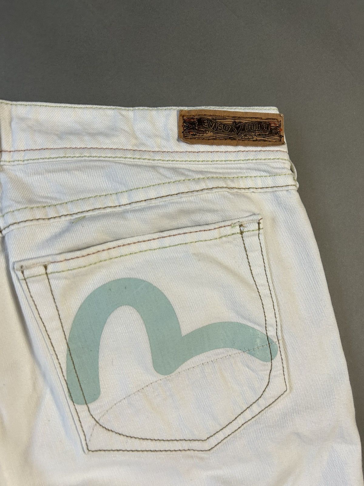 Evisu × Puma × Vintage Evisu x Puma vintage white jeans blue seagulls Japan Size US 28 / EU 44 - 5 Thumbnail