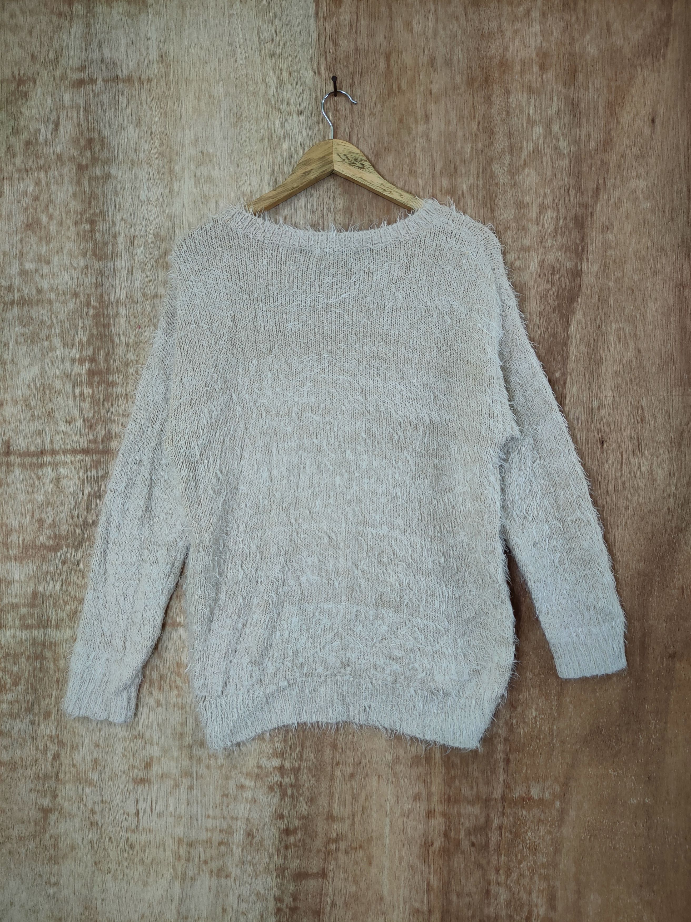 Homespun Knitwear DL One Way mohair soft fur knitwear japan sweatshirt #46-462 Size L / US 10 / IT 46 - 7 Thumbnail