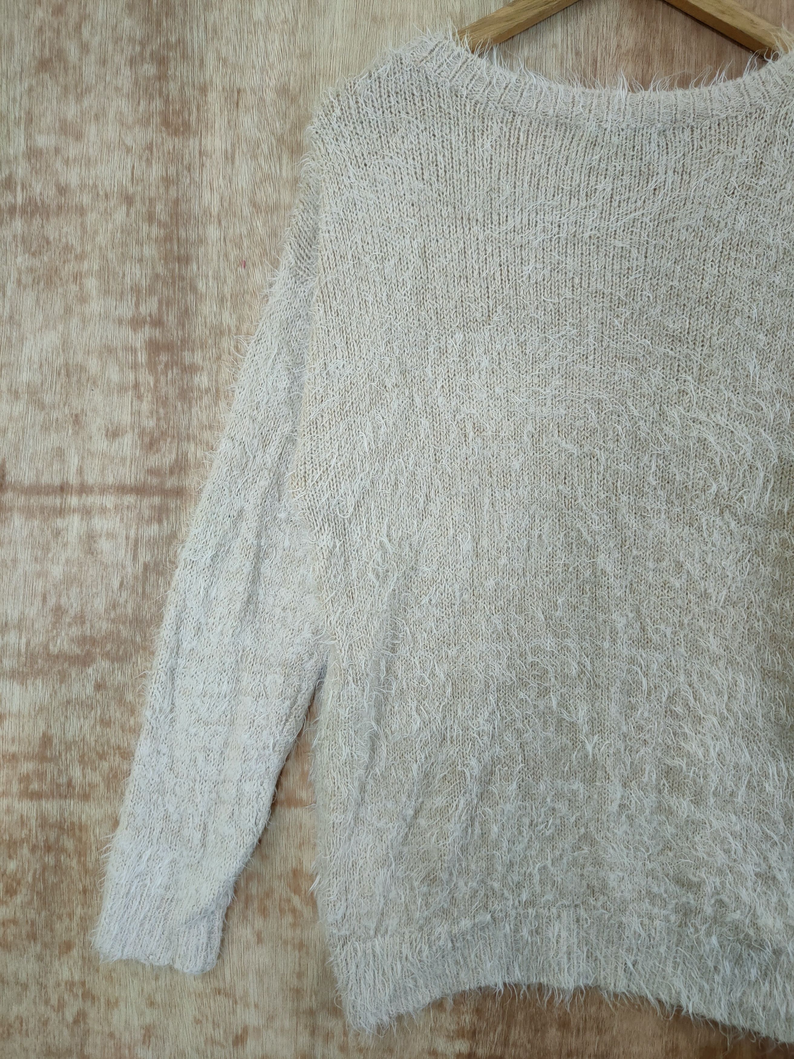 Homespun Knitwear DL One Way mohair soft fur knitwear japan sweatshirt #46-462 Size L / US 10 / IT 46 - 8 Thumbnail