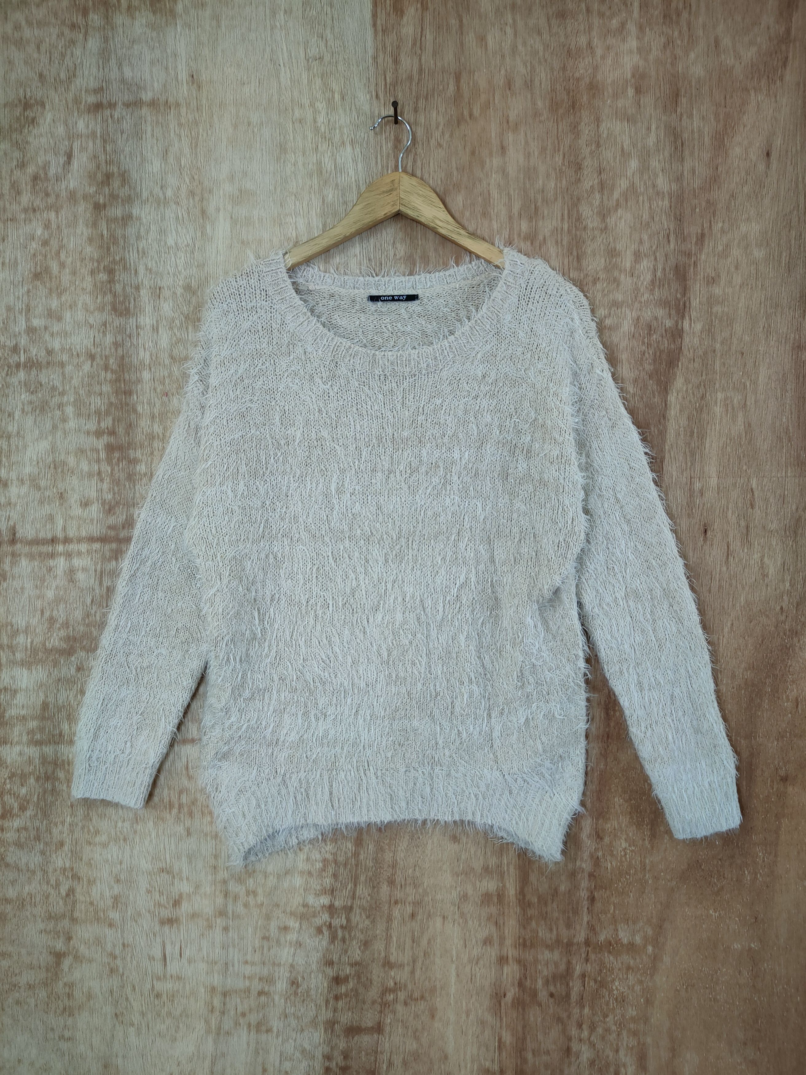 Homespun Knitwear DL One Way mohair soft fur knitwear japan sweatshirt #46-462 Size L / US 10 / IT 46 - 1 Thumbnail
