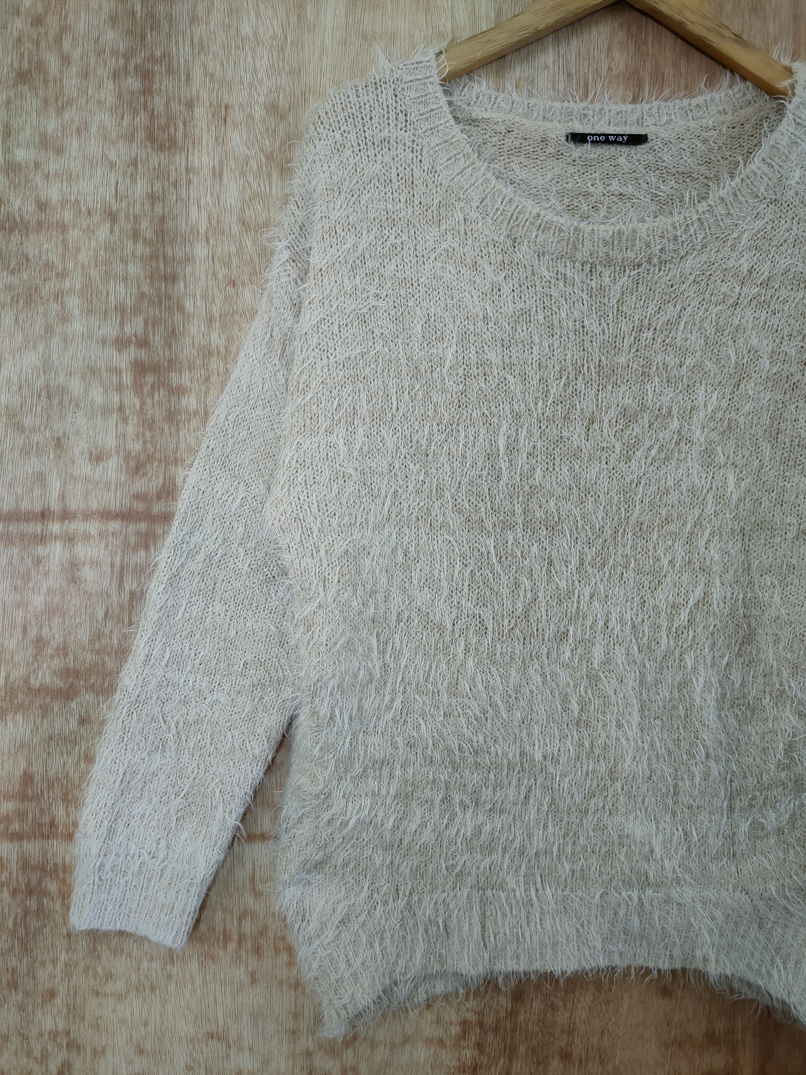 Homespun Knitwear DL One Way mohair soft fur knitwear japan sweatshirt #46-462 Size L / US 10 / IT 46 - 2 Thumbnail