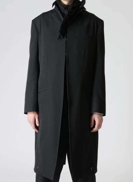 Yohji Yamamoto Pour Homme - W/GABARDINE FRONT HOOK JACKET