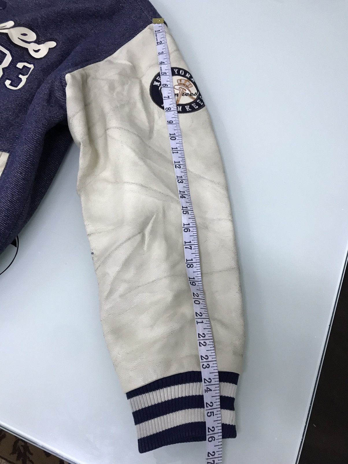 MLB Vintage MLB Yankees Arm Leather Varsity Jacket Big Size Size US XXL / EU 58 / 5 - 25 Thumbnail