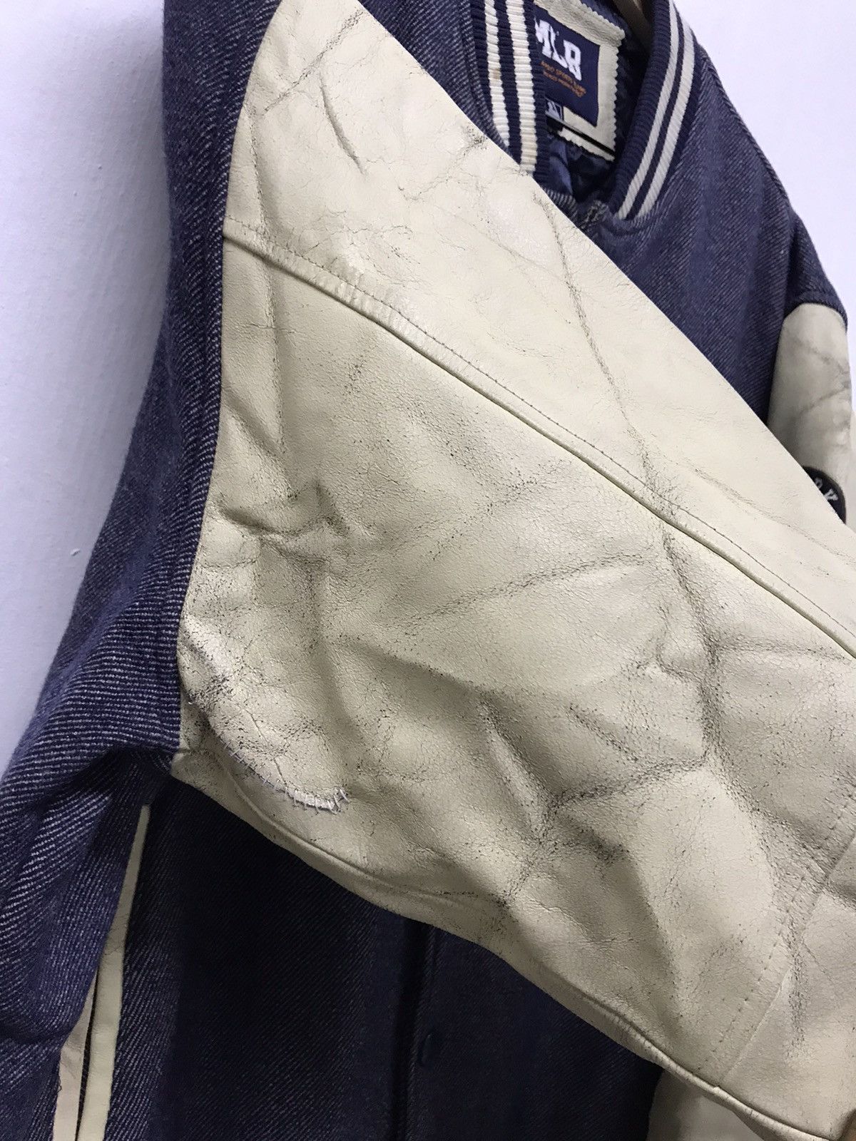MLB Vintage MLB Yankees Arm Leather Varsity Jacket Big Size Size US XXL / EU 58 / 5 - 17 Thumbnail