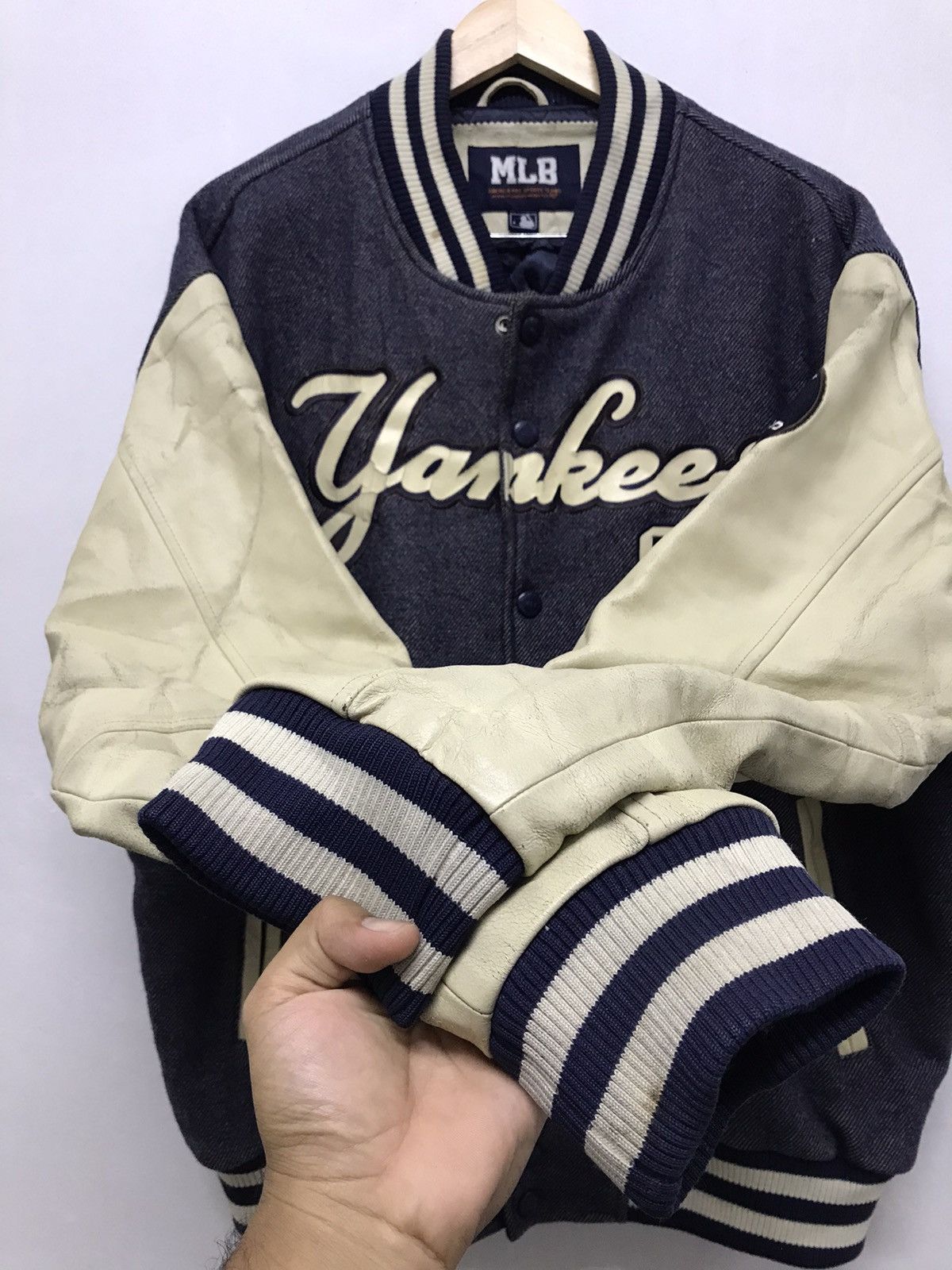MLB Vintage MLB Yankees Arm Leather Varsity Jacket Big Size Size US XXL / EU 58 / 5 - 12 Thumbnail