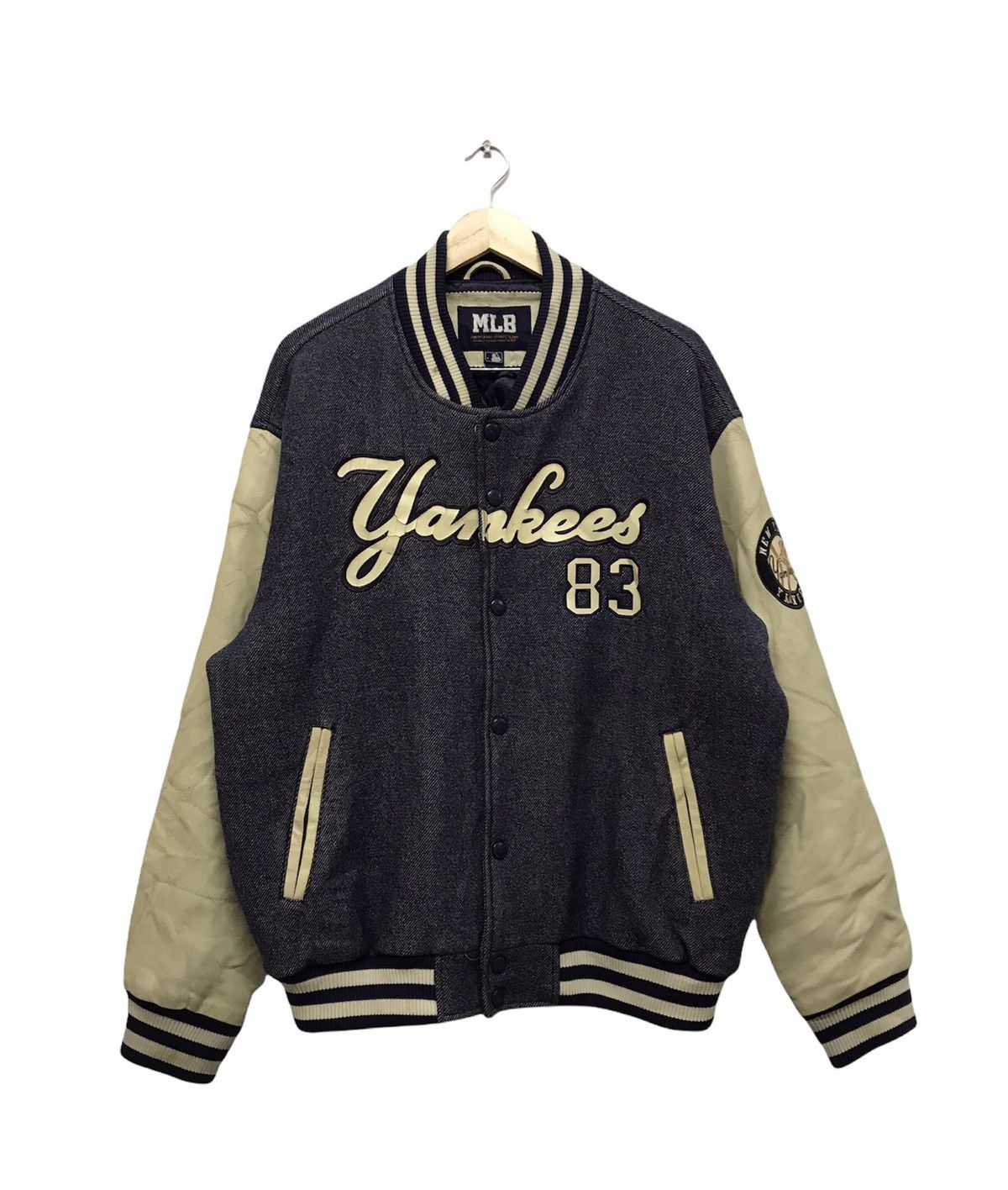 MLB Vintage MLB Yankees Arm Leather Varsity Jacket Big Size Size US XXL / EU 58 / 5 - 1 Thumbnail