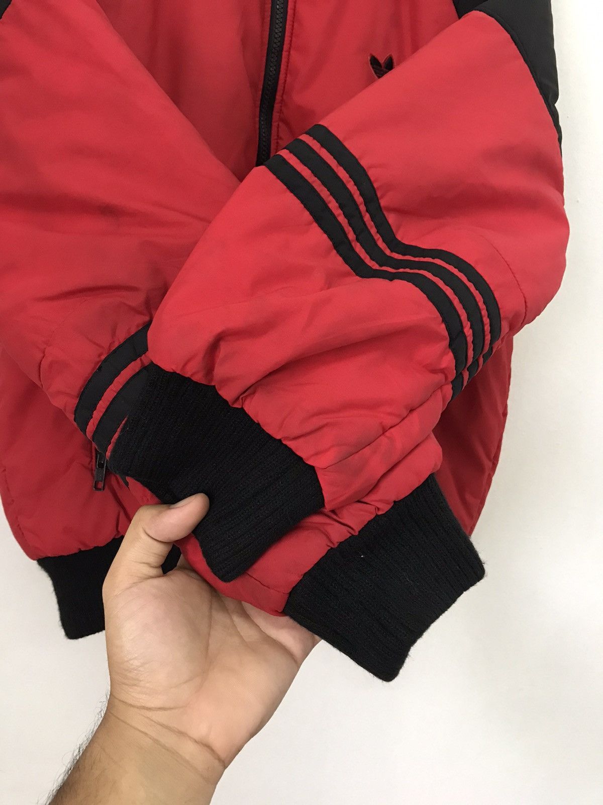 Adidas Vintage 90s Adidas Trefoil Puffer Bomber Jacket Size US M / EU 48-50 / 2 - 9 Thumbnail