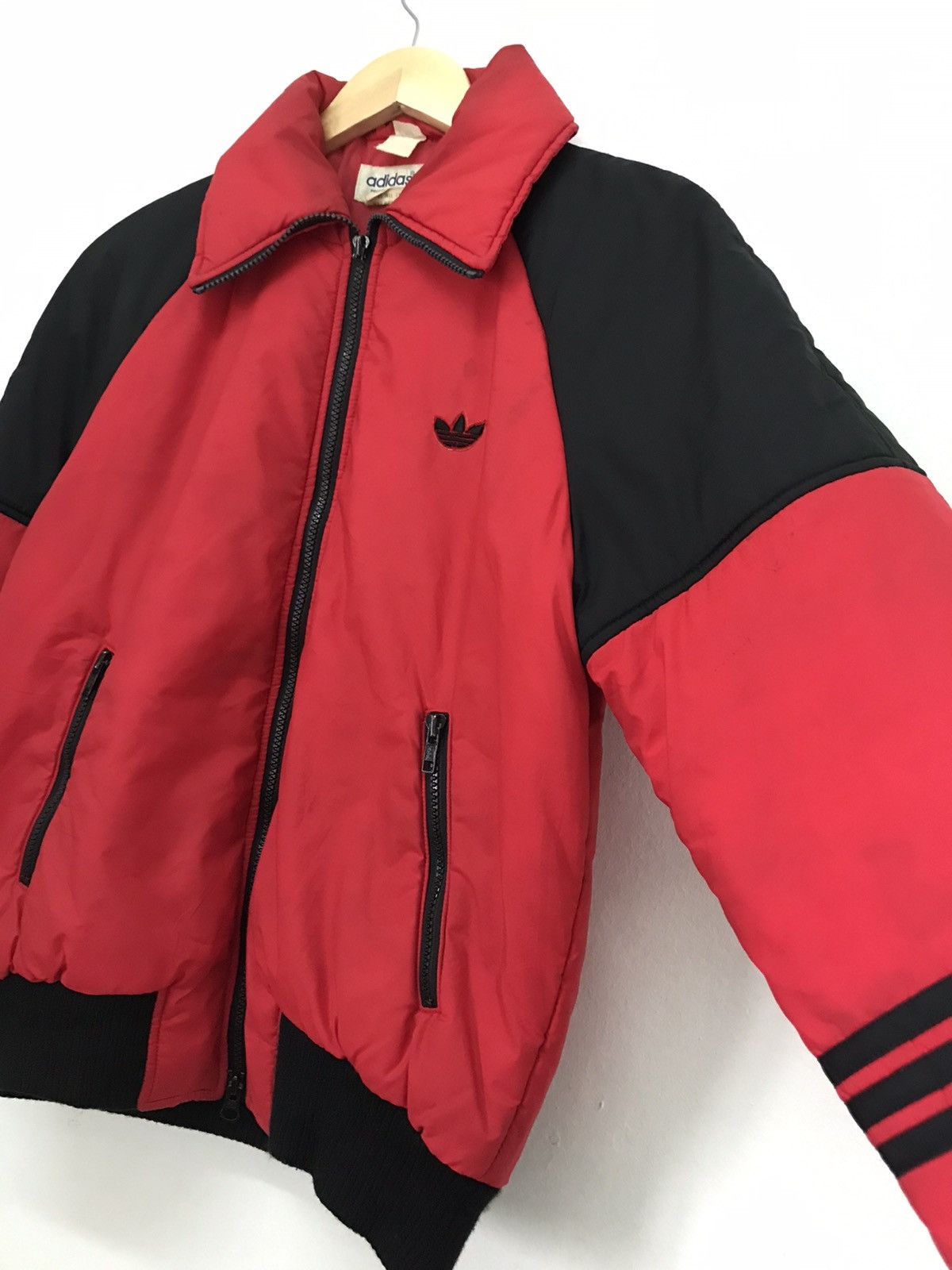 Adidas Vintage 90s Adidas Trefoil Puffer Bomber Jacket Size US M / EU 48-50 / 2 - 5 Thumbnail