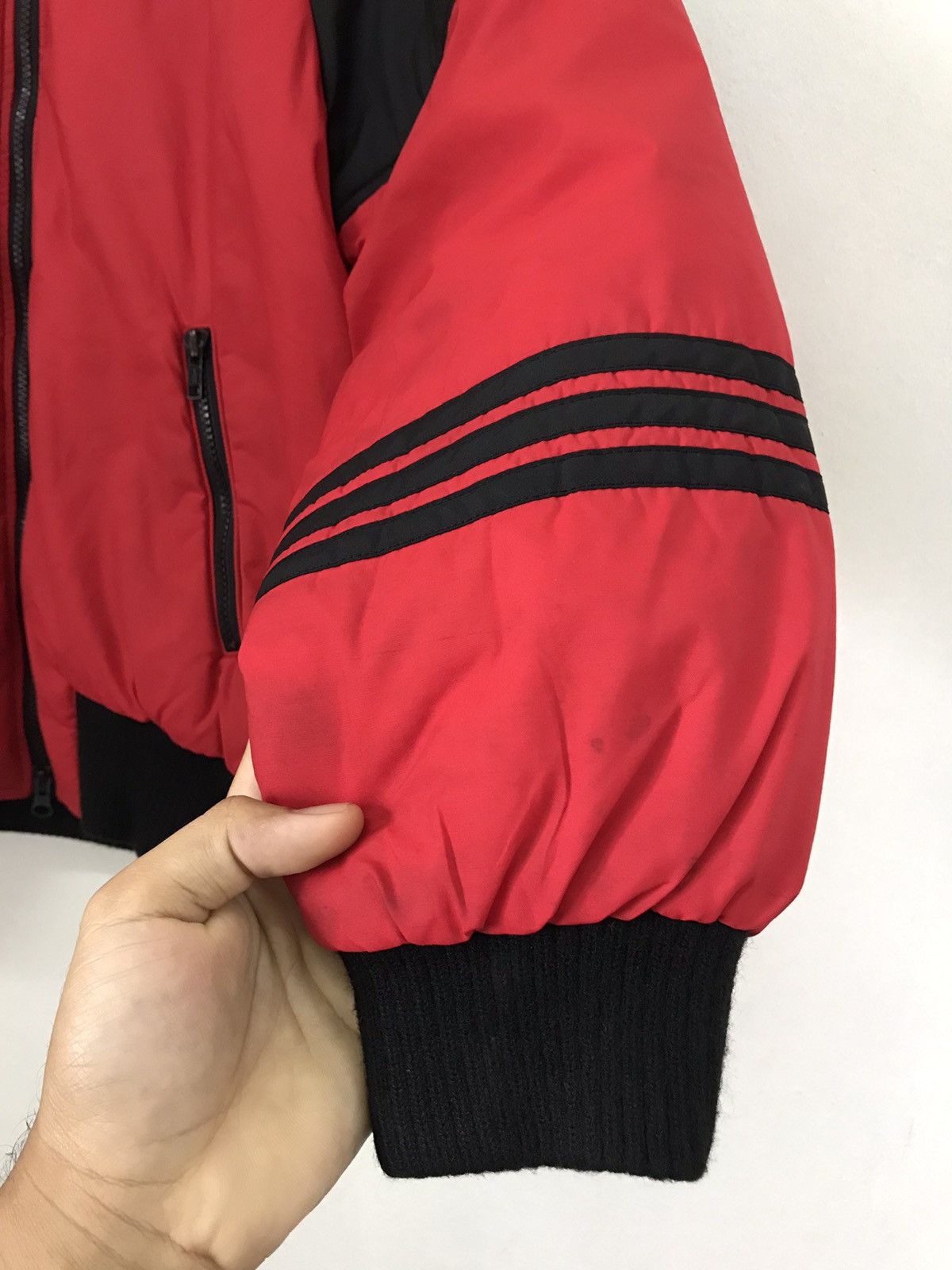 Adidas Vintage 90s Adidas Trefoil Puffer Bomber Jacket Size US M / EU 48-50 / 2 - 6 Thumbnail