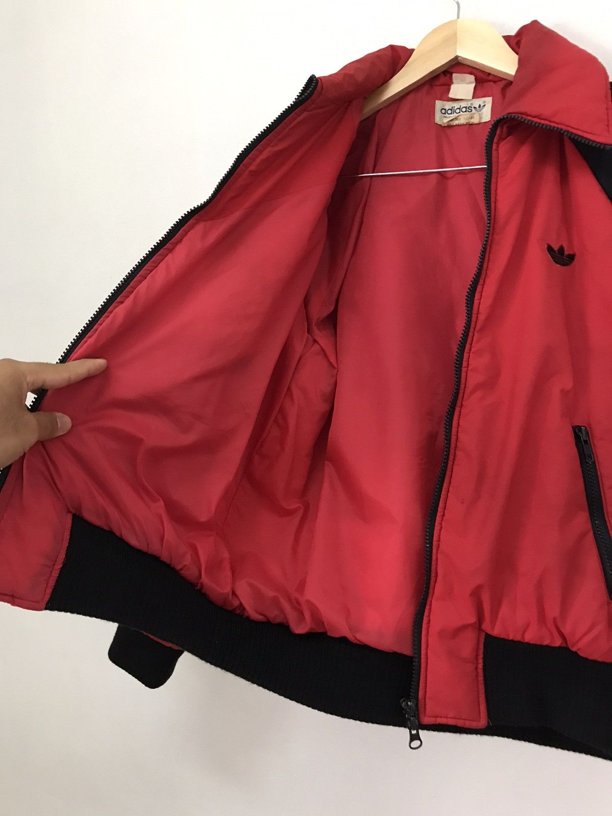 Adidas Vintage 90s Adidas Trefoil Puffer Bomber Jacket Size US M / EU 48-50 / 2 - 12 Thumbnail