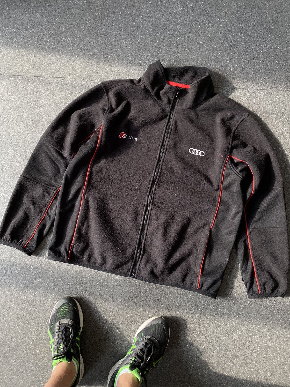 Audi × Vintage Vintage Audi S Line Zip Fleece Light Jacket Size US XXL / EU 58 / 5 - 1 Thumbnail