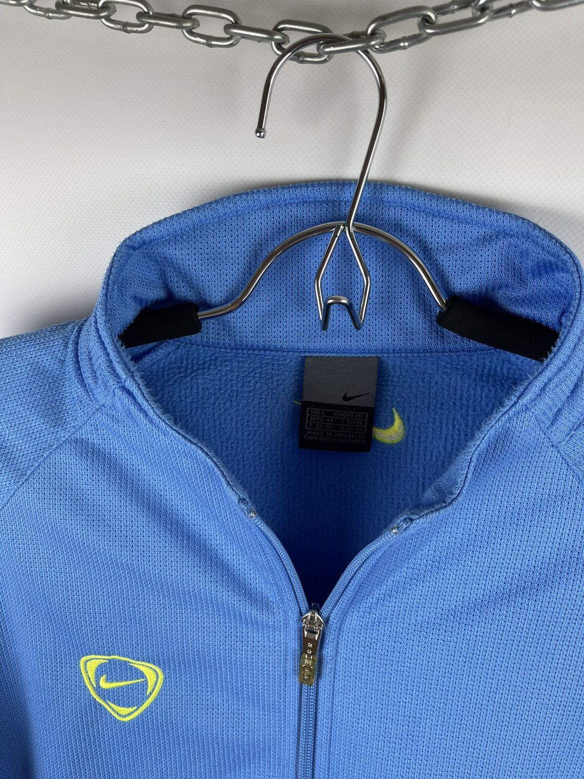 Nike Nike vintage y2k blue double swoosh logo track top jacket Size US L / EU 52-54 / 3 - 6 Thumbnail