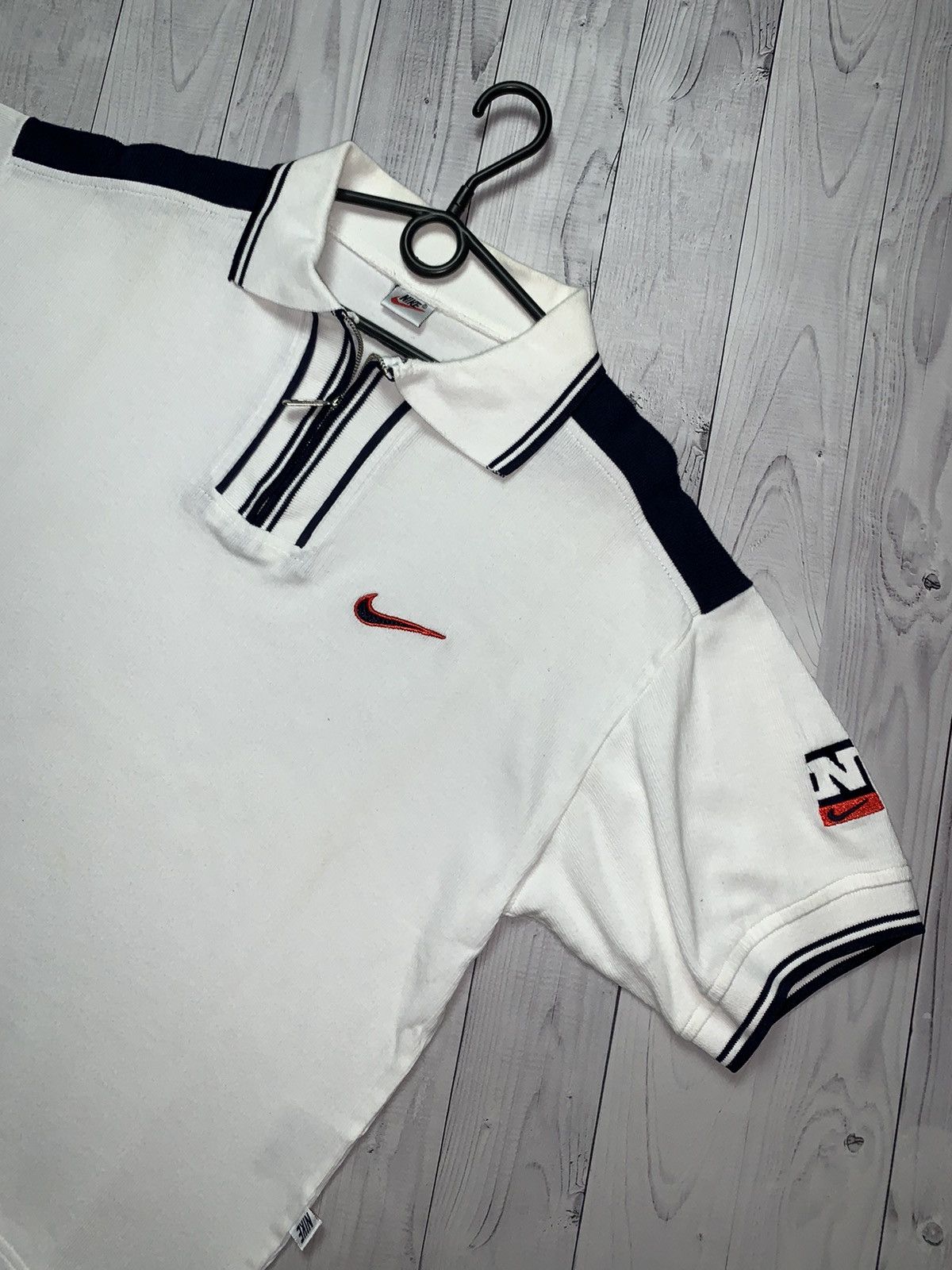 Nike × Vintage Vintage polo Nike logo swoosh rare size L Size US L / EU 52-54 / 3 - 3 Thumbnail