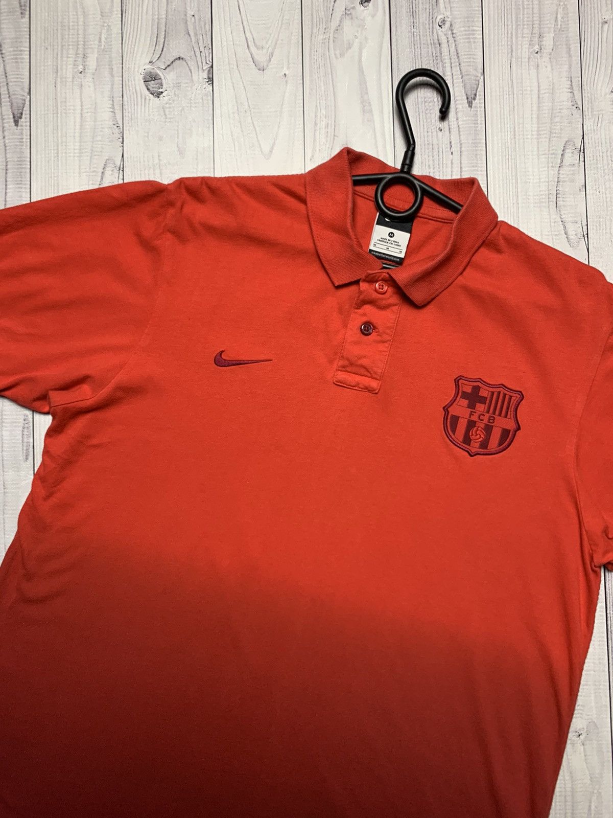 Nike × Vintage Barcelona Nike polo red gradient rare size M Size US M / EU 48-50 / 2 - 3 Thumbnail