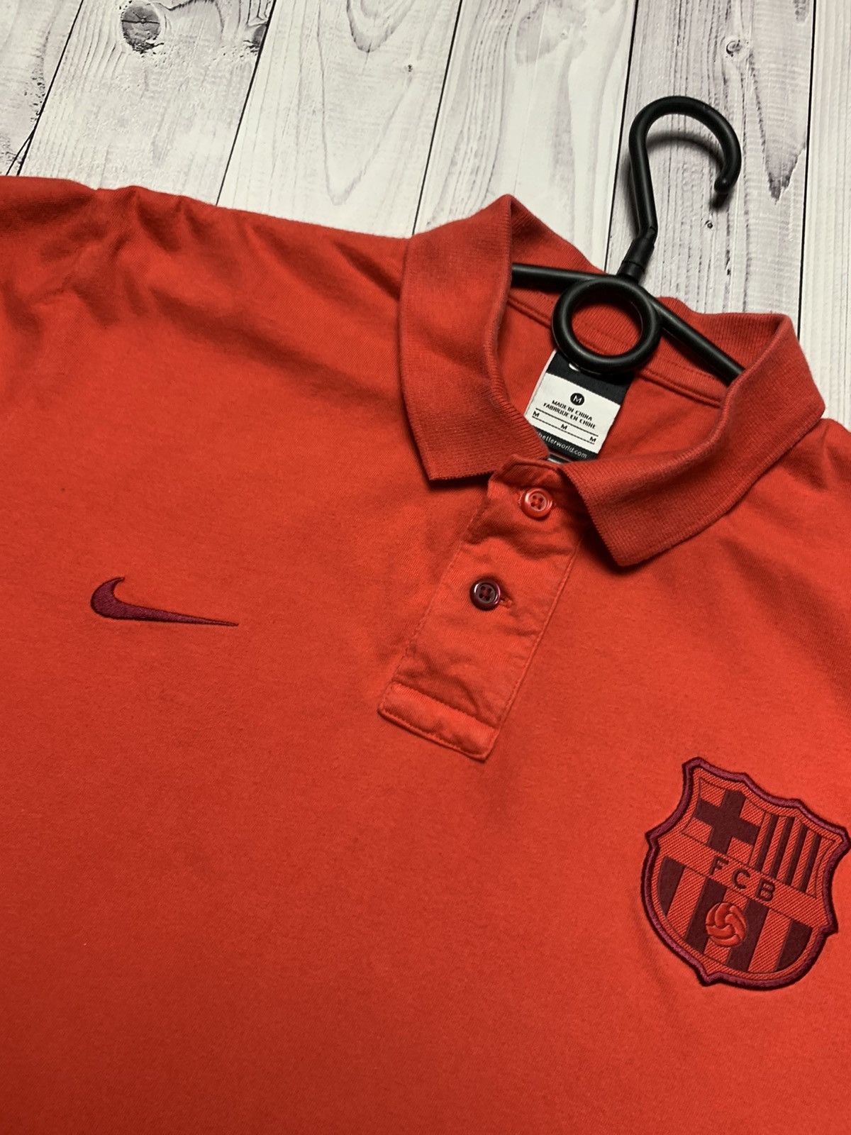 Nike × Vintage Barcelona Nike polo red gradient rare size M Size US M / EU 48-50 / 2 - 4 Thumbnail