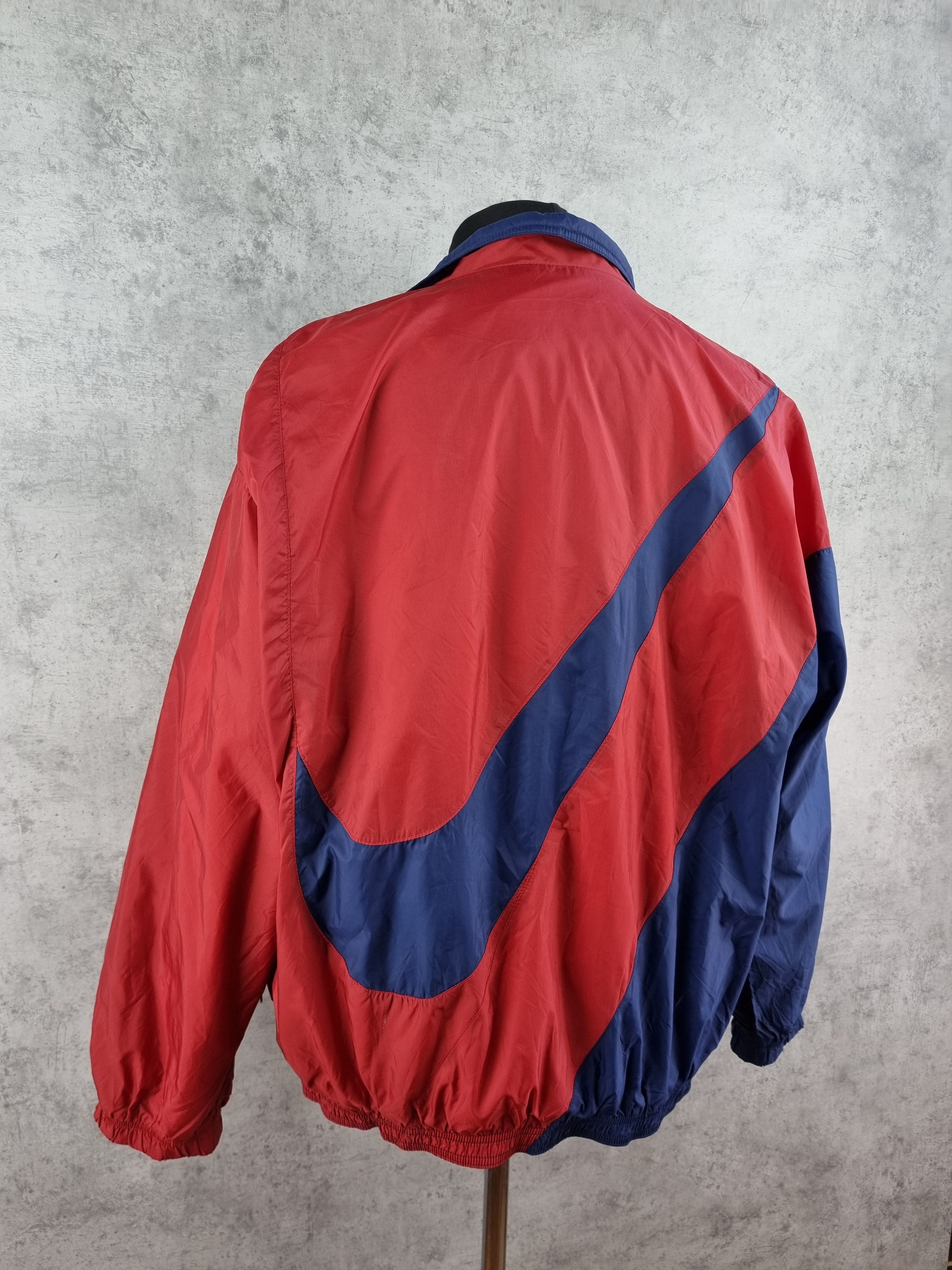 Nike × Vintage 90s Very Rare NIKE Big Swoosh Light Vintage Jacket Size US L / EU 52-54 / 3 - 18 Thumbnail