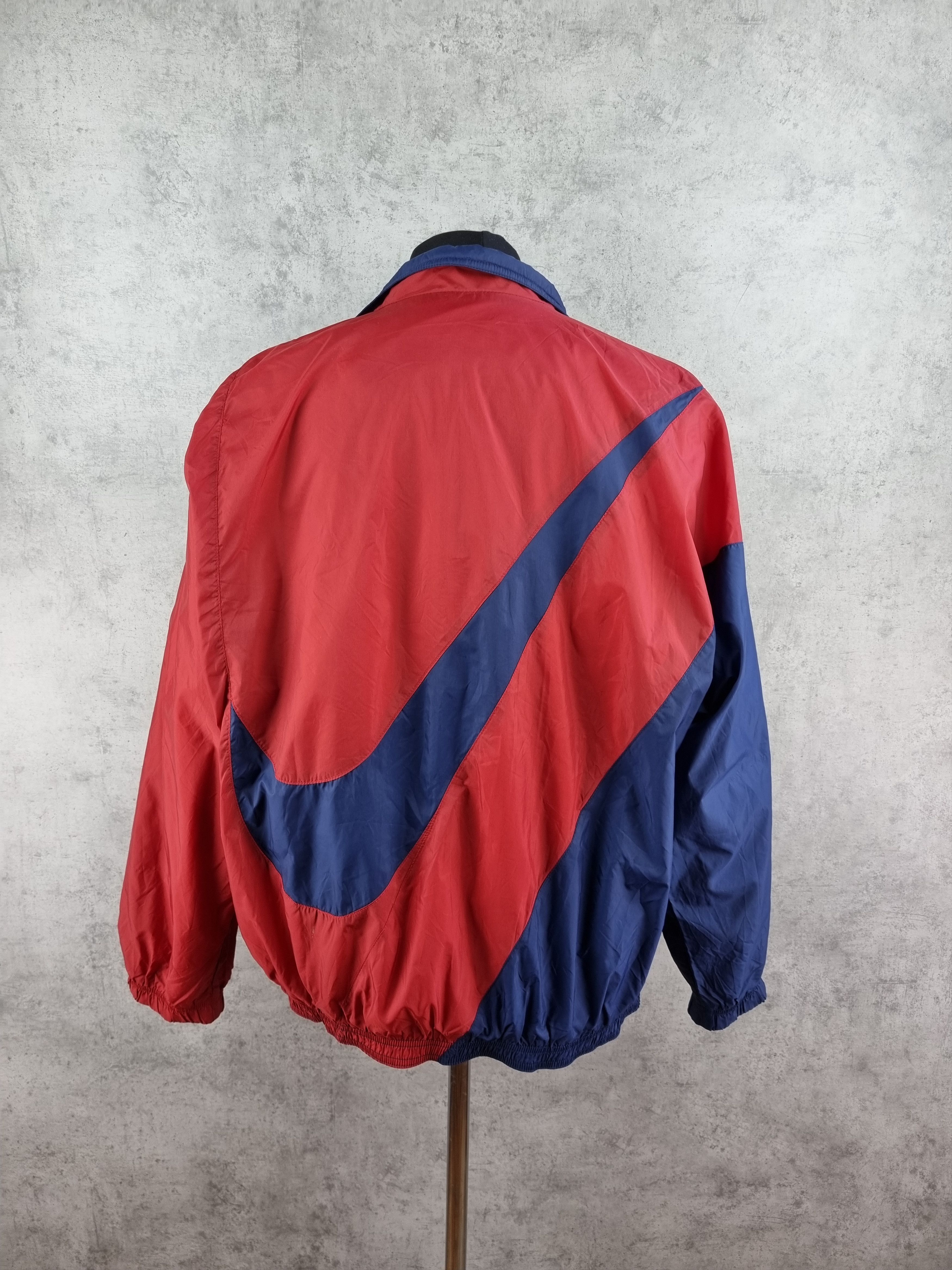 Nike × Vintage 90s Very Rare NIKE Big Swoosh Light Vintage Jacket Size US L / EU 52-54 / 3 - 4 Thumbnail