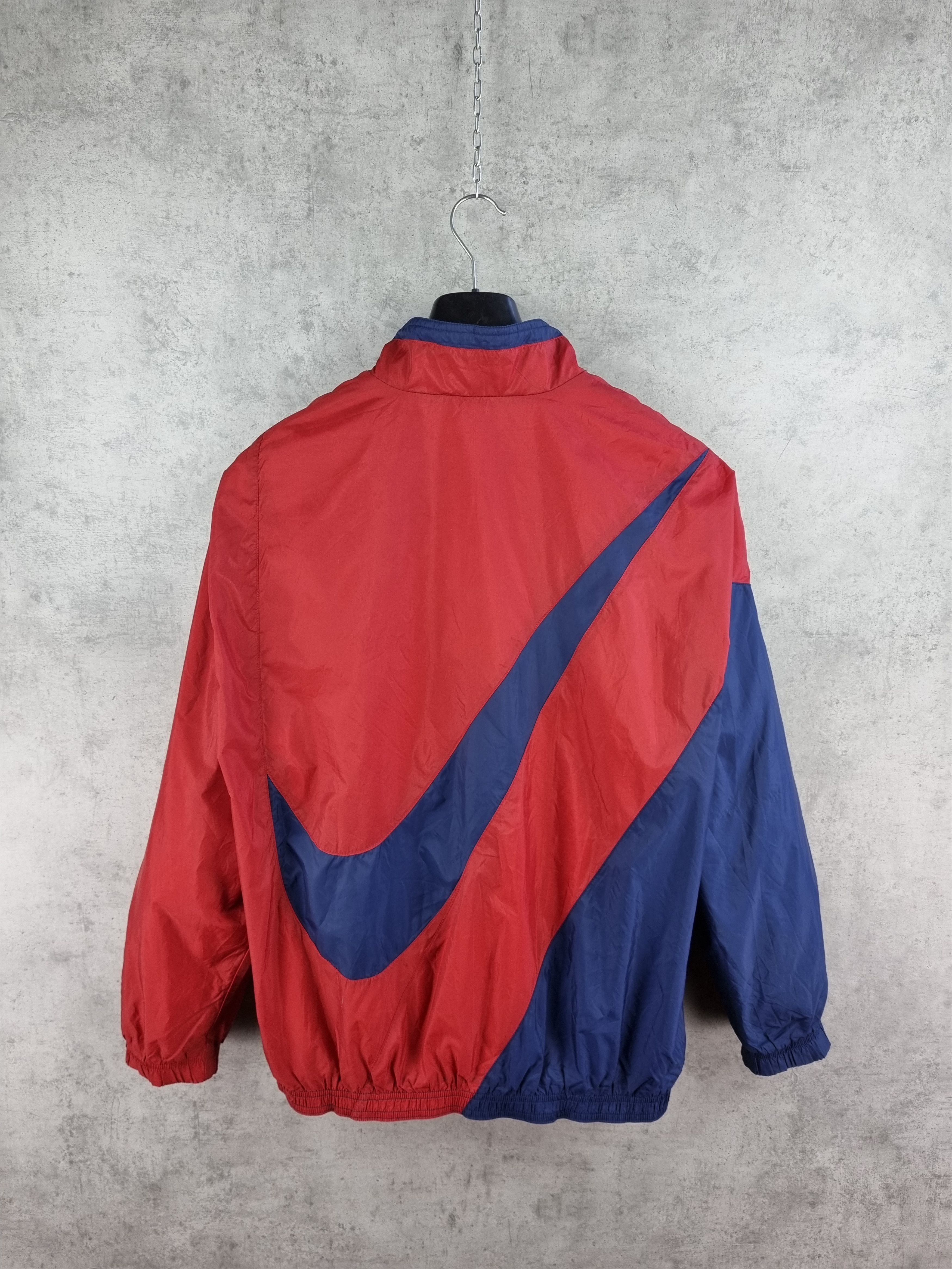 Nike × Vintage 90s Very Rare NIKE Big Swoosh Light Vintage Jacket Size US L / EU 52-54 / 3 - 1 Thumbnail