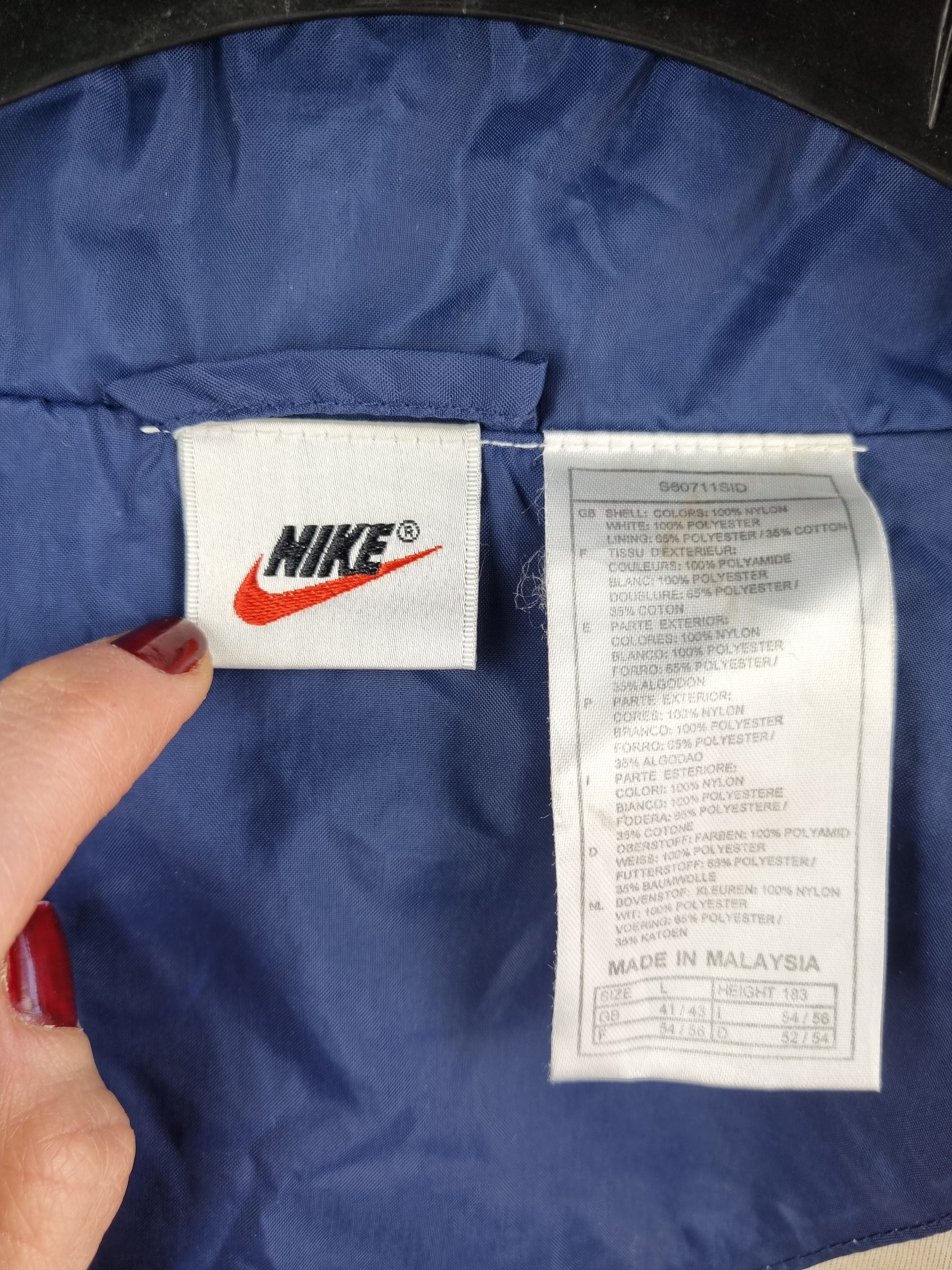 Nike × Vintage 90s Very Rare NIKE Big Swoosh Light Vintage Jacket Size US L / EU 52-54 / 3 - 8 Thumbnail