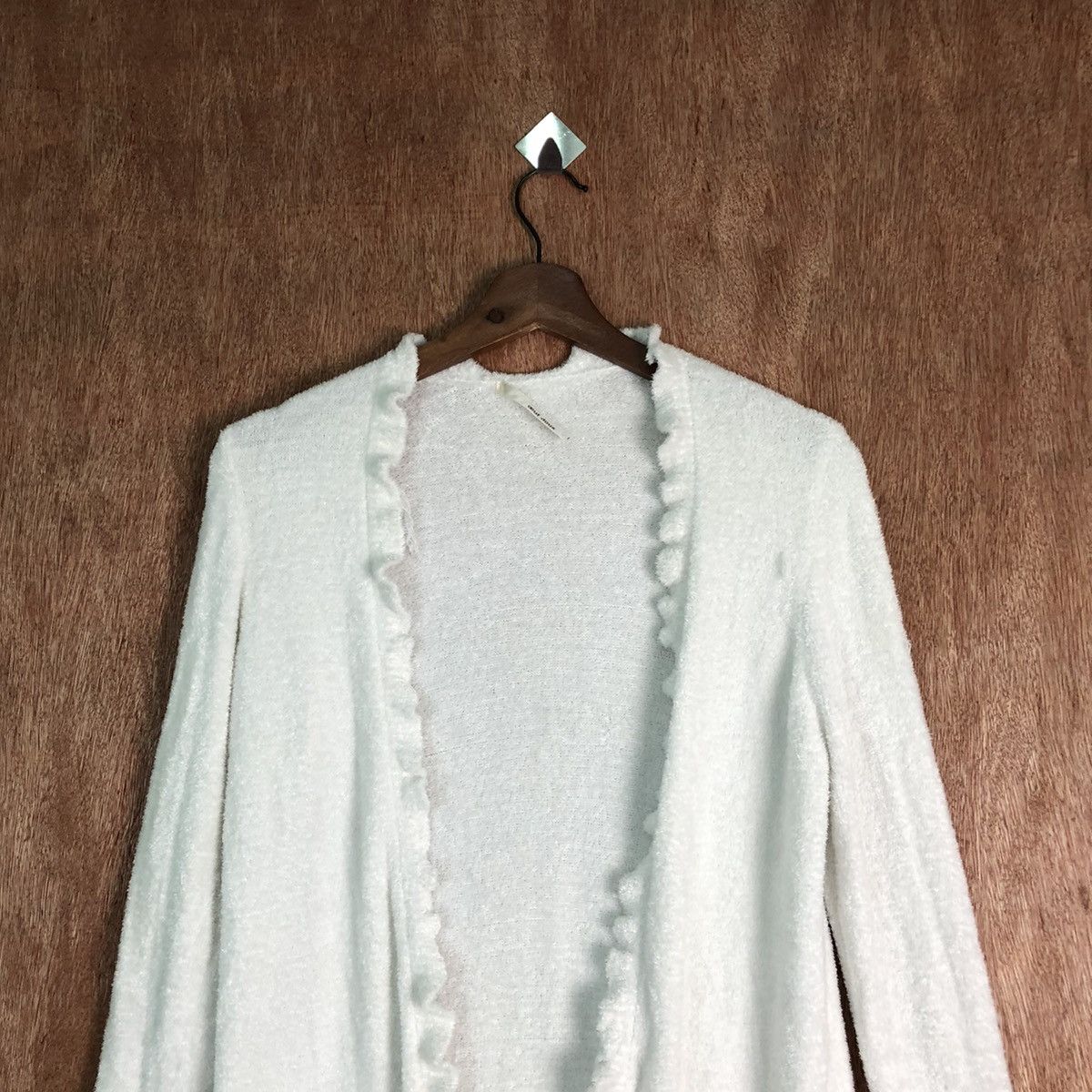 Japanese Brand Oeuf Doux Shag Shaggy Fur Mohair cardigan Knitwear #6529 Size L / US 10 / IT 46 - 2 Thumbnail