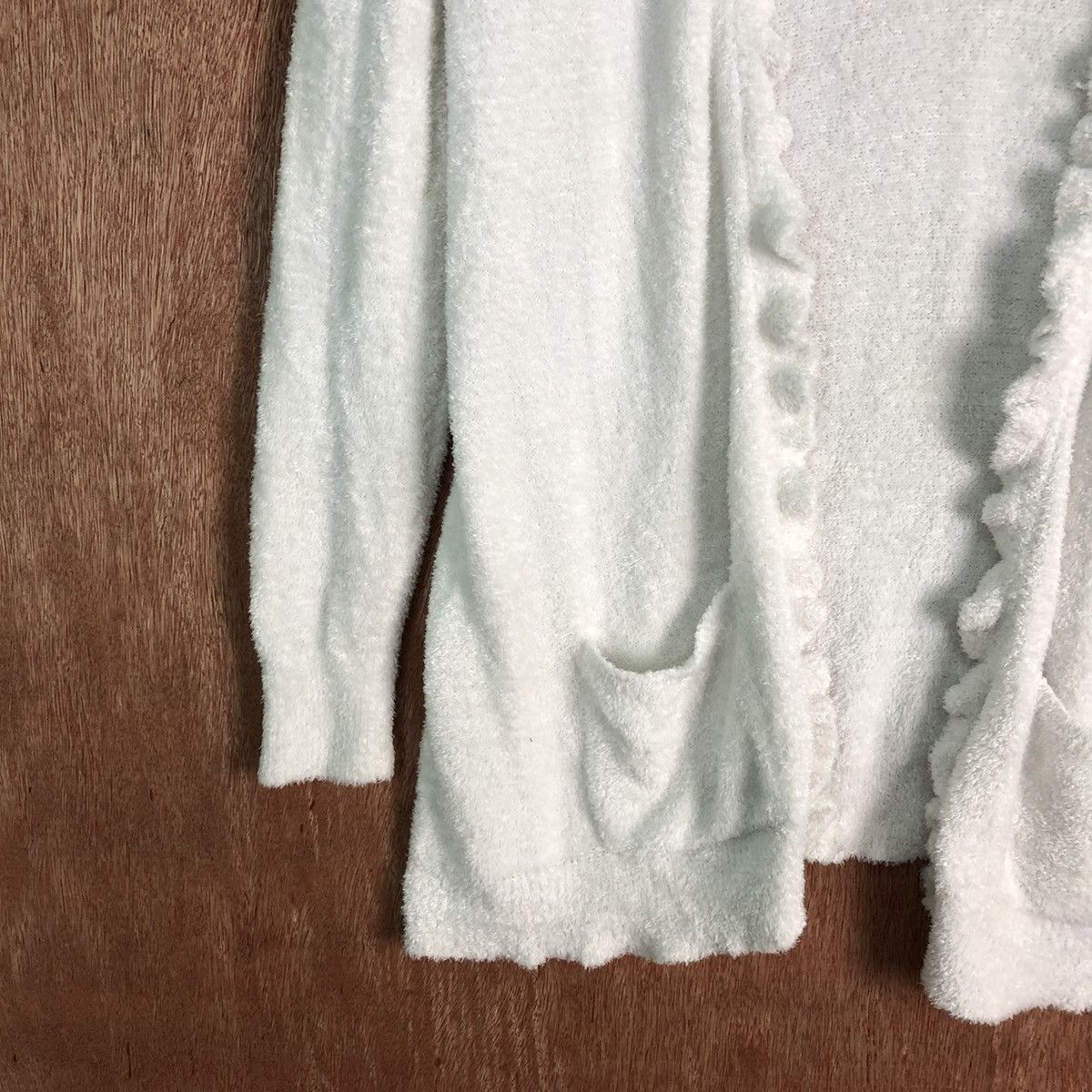 Japanese Brand Oeuf Doux Shag Shaggy Fur Mohair cardigan Knitwear #6529 Size L / US 10 / IT 46 - 4 Thumbnail