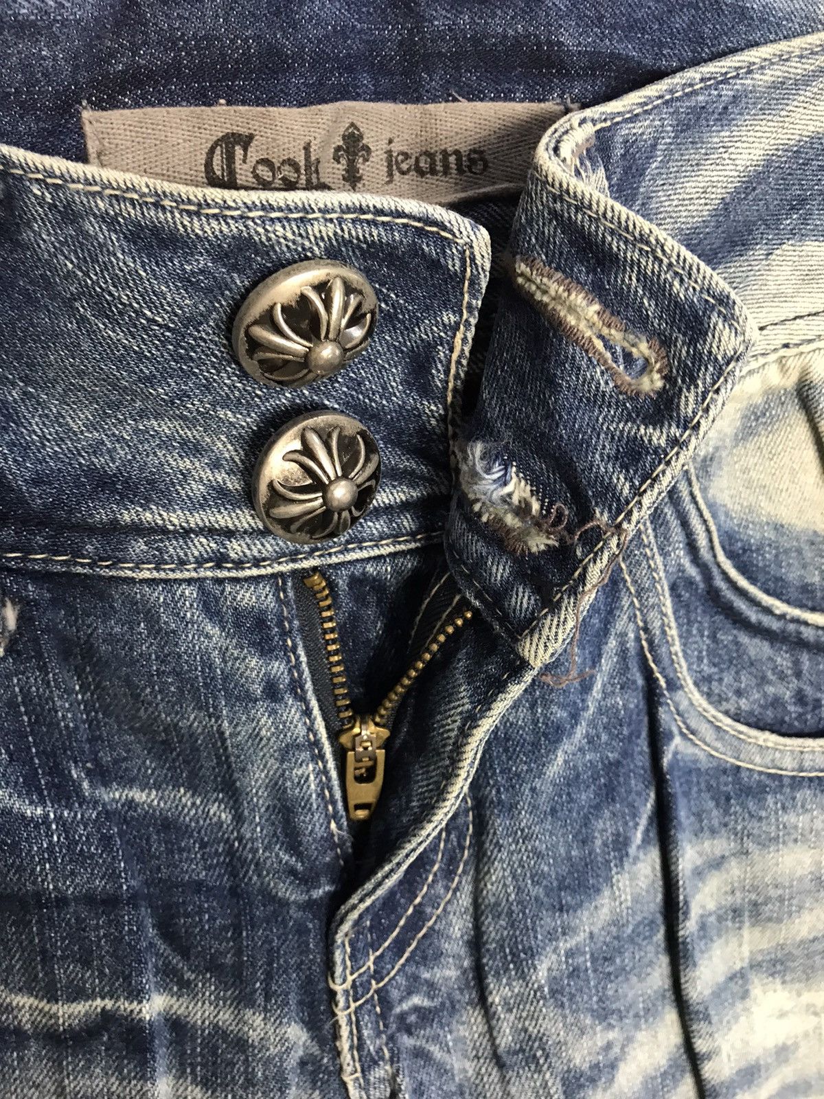 Japanese Brand Cook Jeans Straight Cut High Rise Denim Pants Size US 30 / EU 46 - 4 Thumbnail