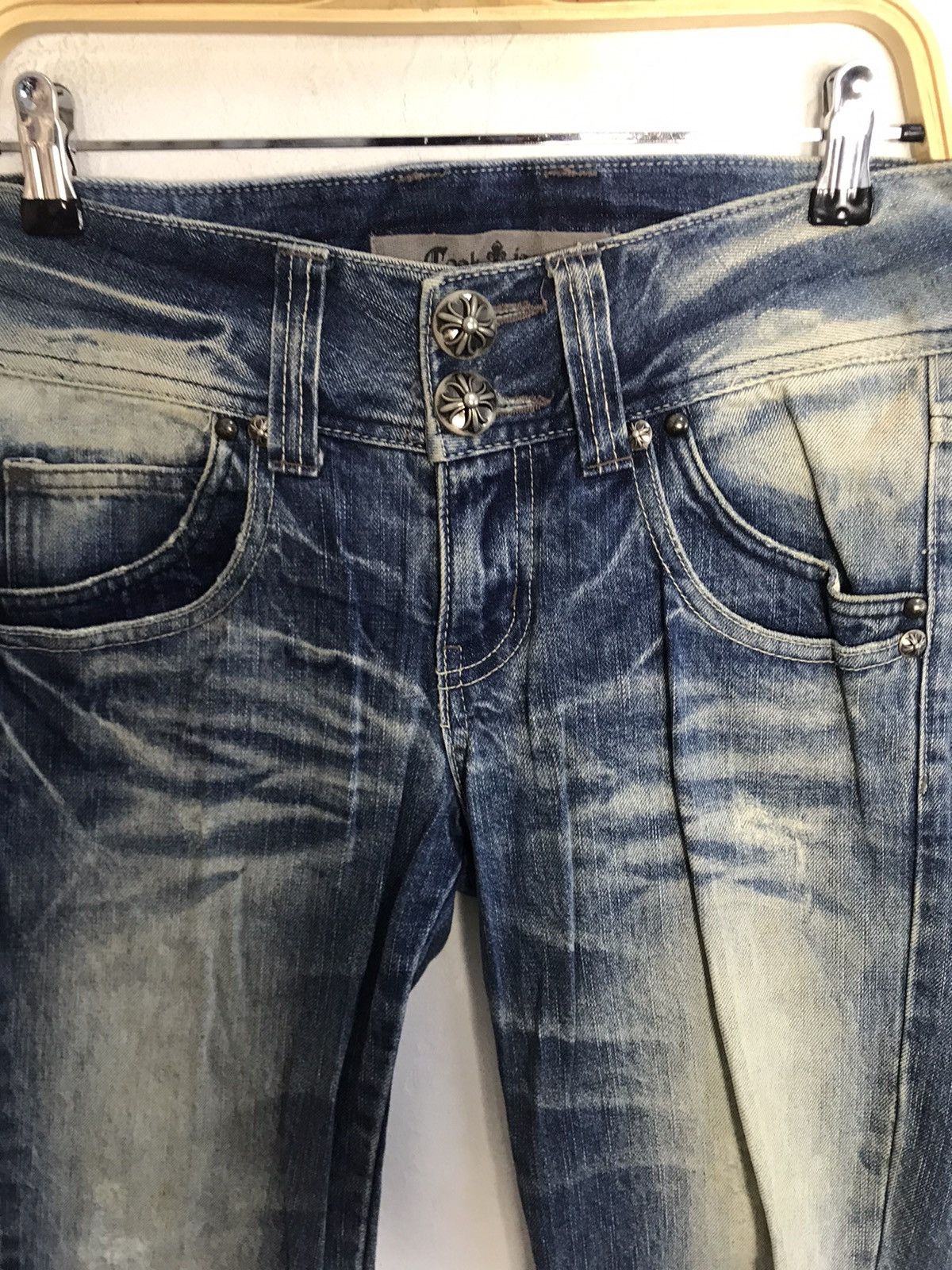 Japanese Brand Cook Jeans Straight Cut High Rise Denim Pants Size US 30 / EU 46 - 3 Thumbnail