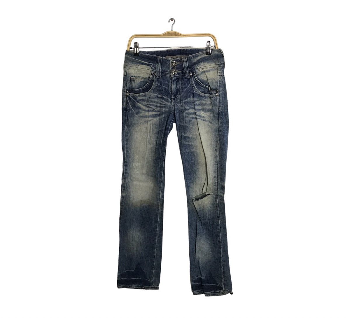 image of Vintage Cook Jeans Straight Cut High Rise Denim Pants in Indigo, Men's (Size 30)