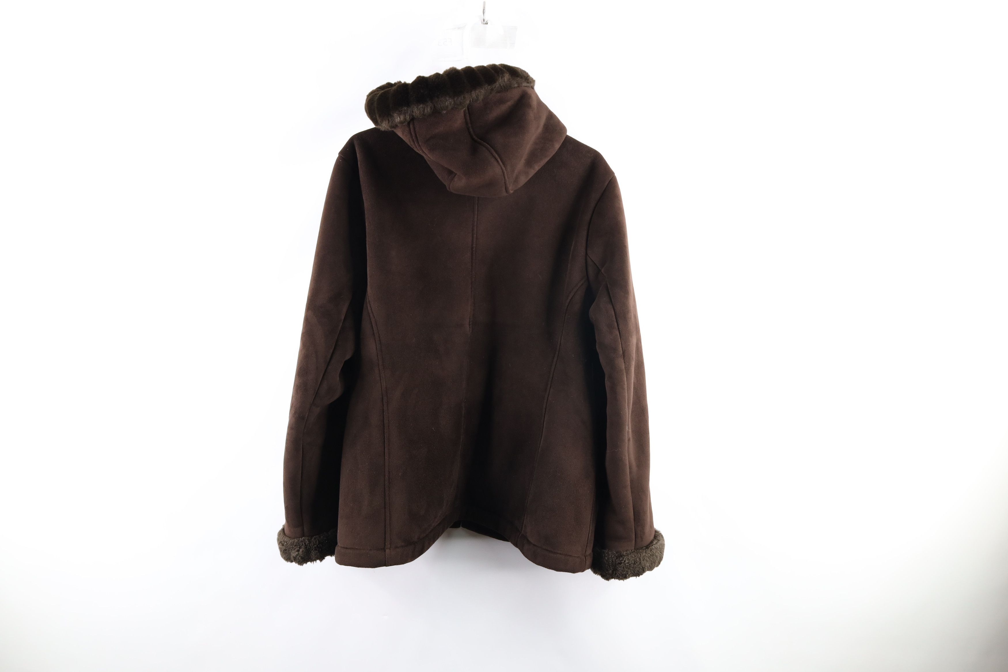 Esprit × Vintage Vintage Esprit Grunge Y2K Hooded Pennylane Jacket Brown Size L / US 10 / IT 46 - 6 Thumbnail
