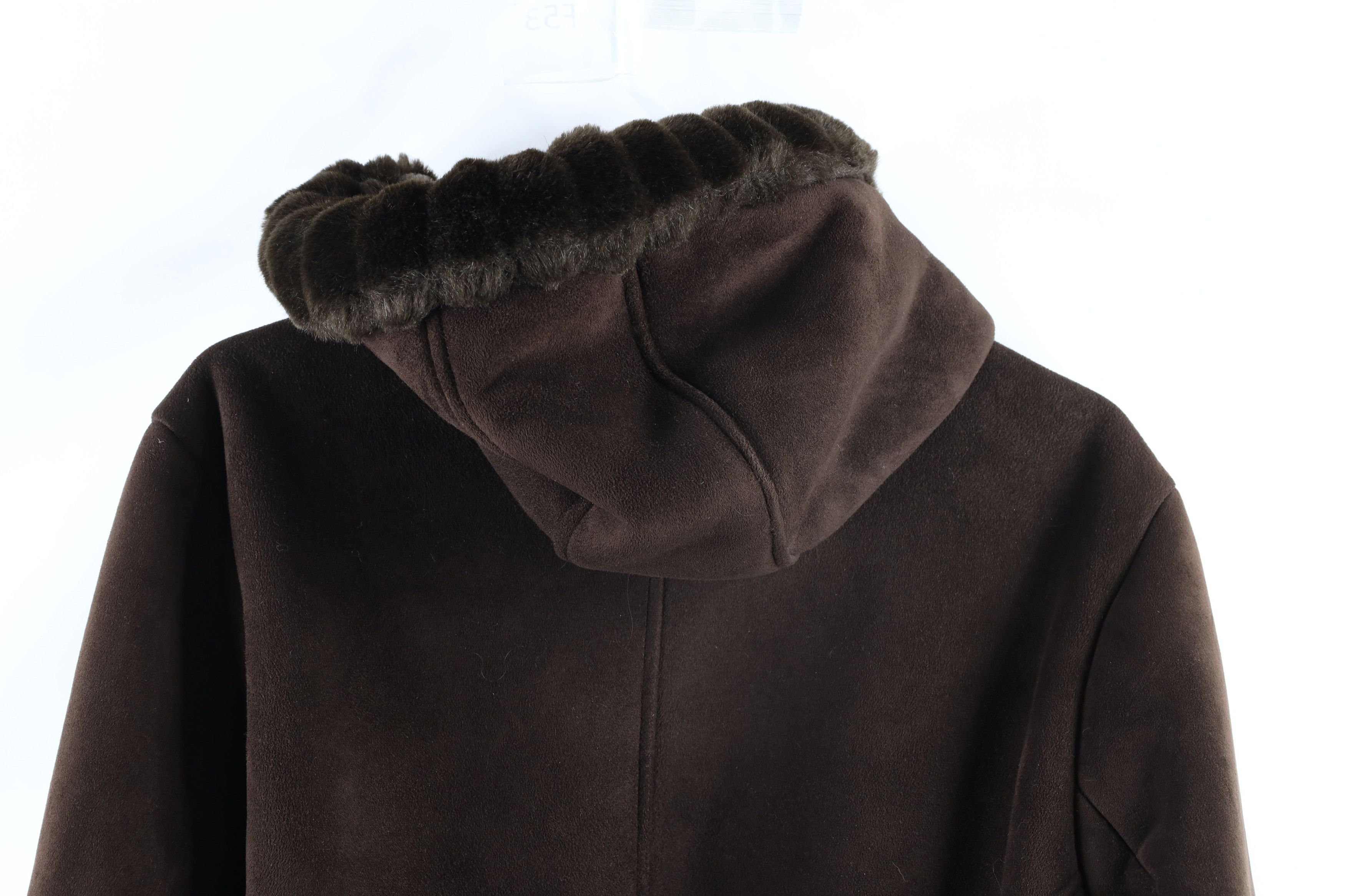 Esprit × Vintage Vintage Esprit Grunge Y2K Hooded Pennylane Jacket Brown Size L / US 10 / IT 46 - 7 Thumbnail