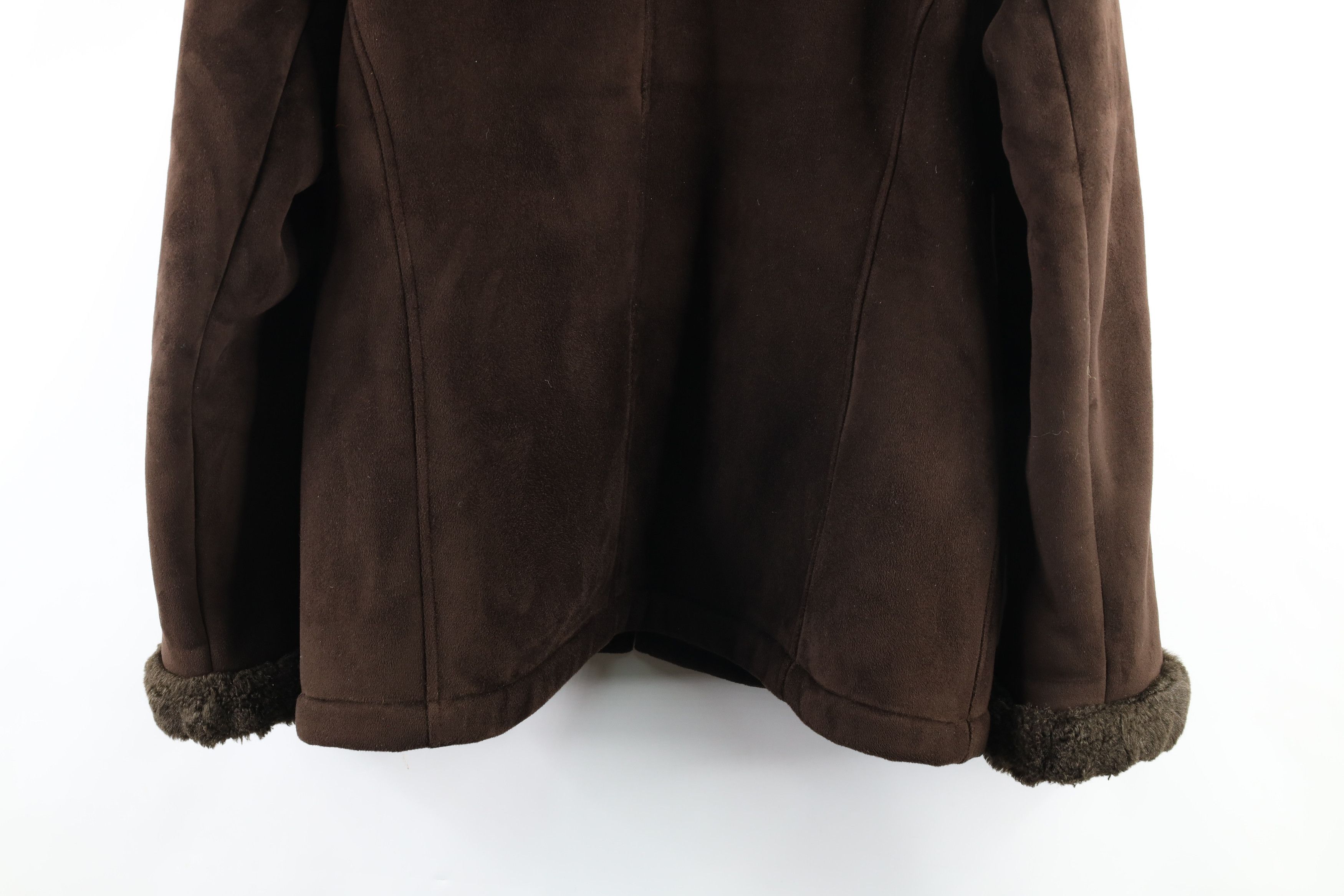 Esprit × Vintage Vintage Esprit Grunge Y2K Hooded Pennylane Jacket Brown Size L / US 10 / IT 46 - 8 Thumbnail