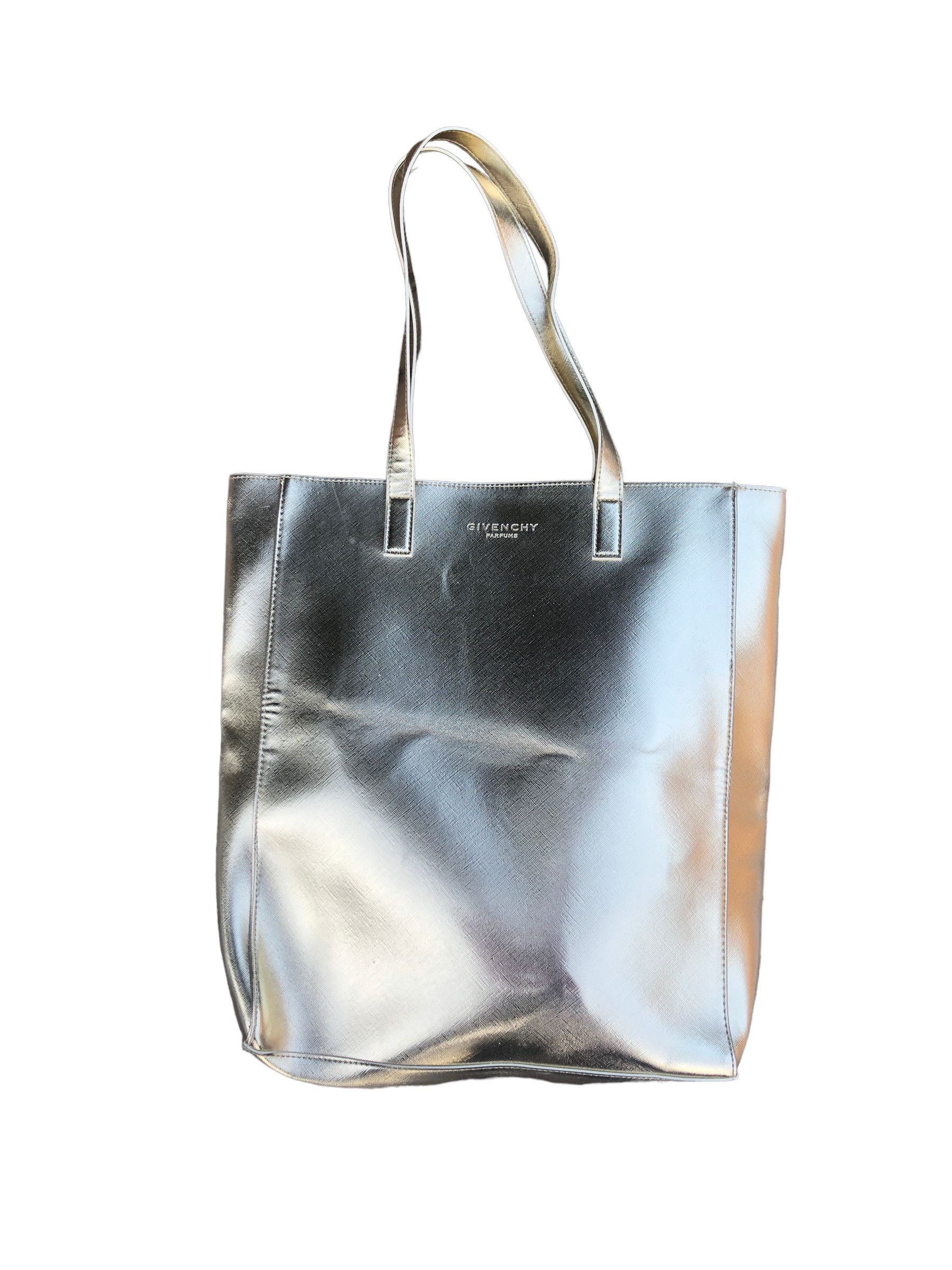 Givenchy Givenchy Bag Tote Purse 'Givenchy Parfums' Silver Chrome