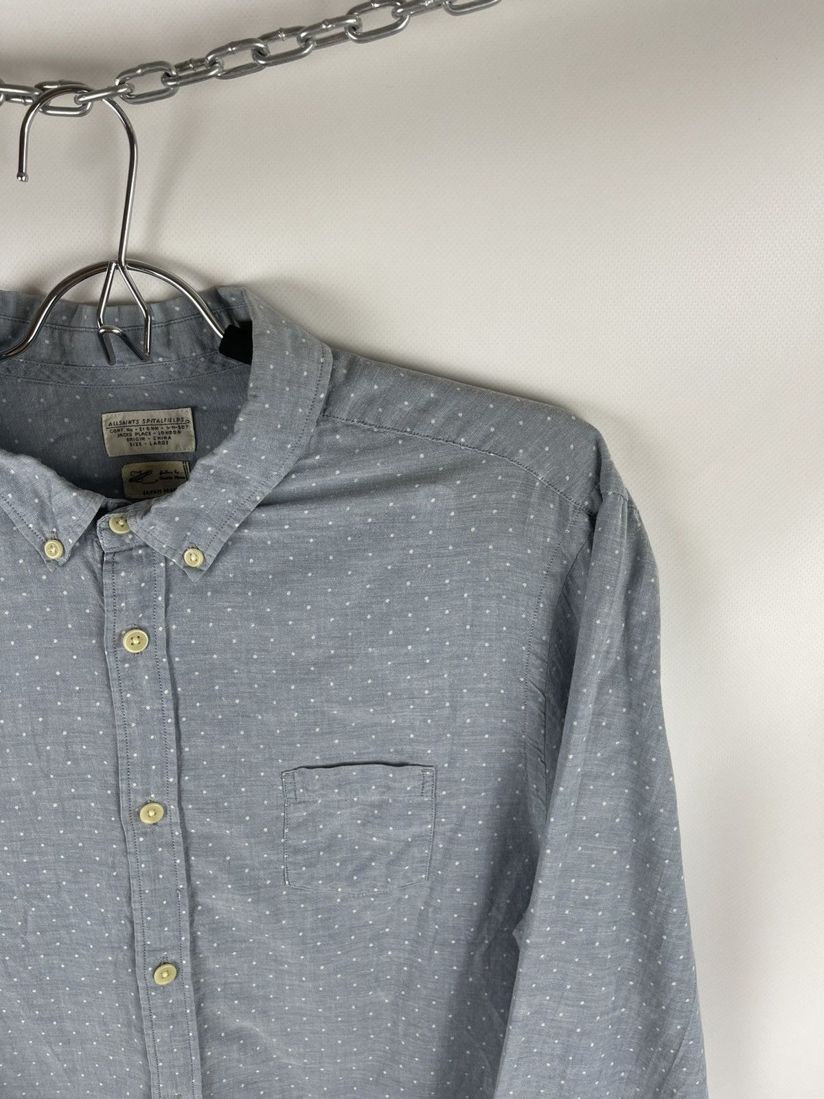 Allsaints Allsaints Japan made Everett L/Slv shirt dot pattern light Size US L / EU 52-54 / 3 - 3 Thumbnail