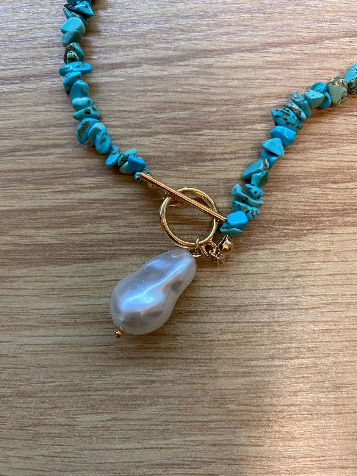 Jewelry × Vintage Boho Blue Stone Seed Beads Necklace Size ONE SIZE - 3 Thumbnail