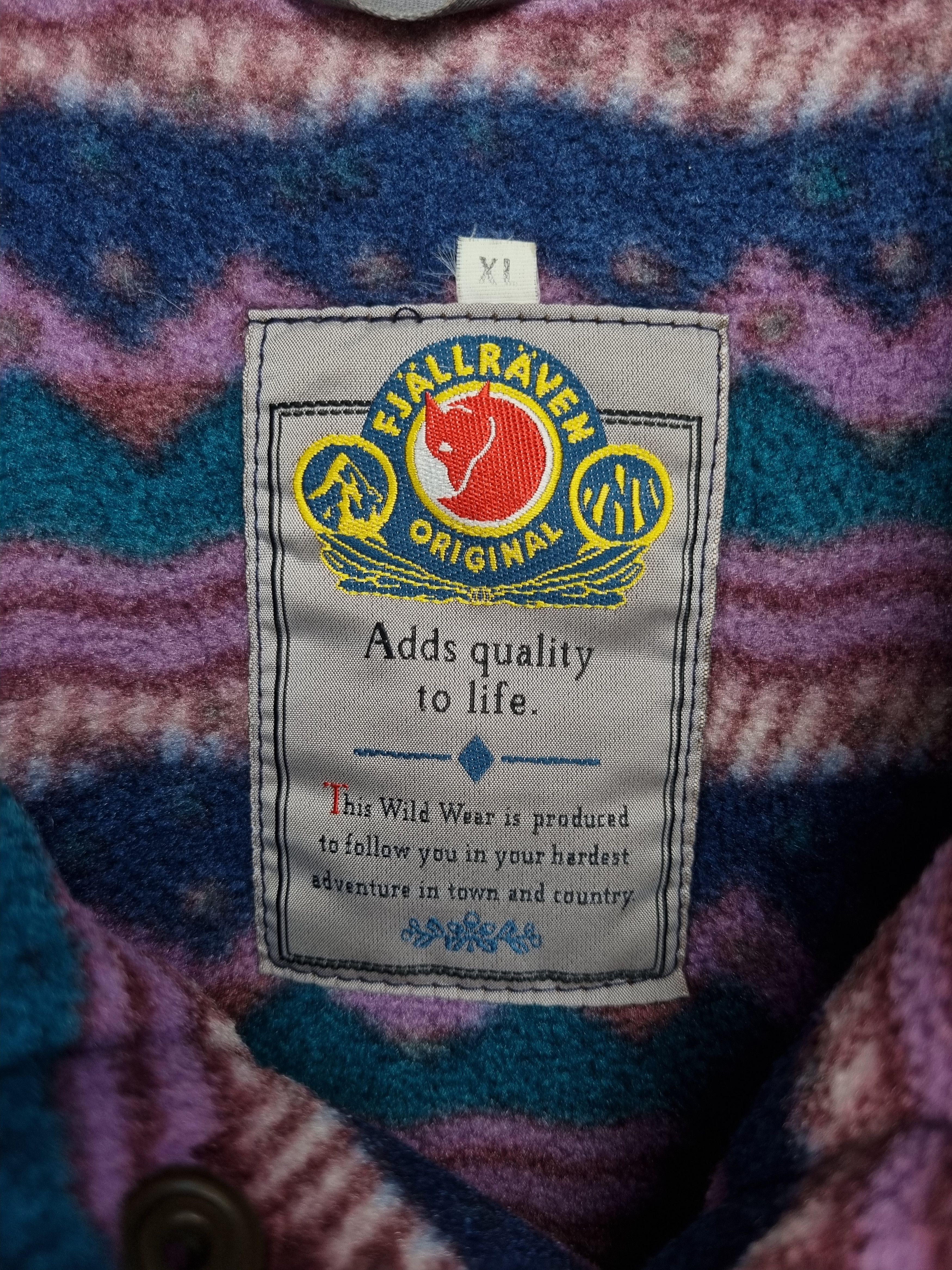 Fjallraven × Polartec 90s Heavy Fjallraven Navajo Vintage half buttons fleece Size US L / EU 52-54 / 3 - 9 Thumbnail