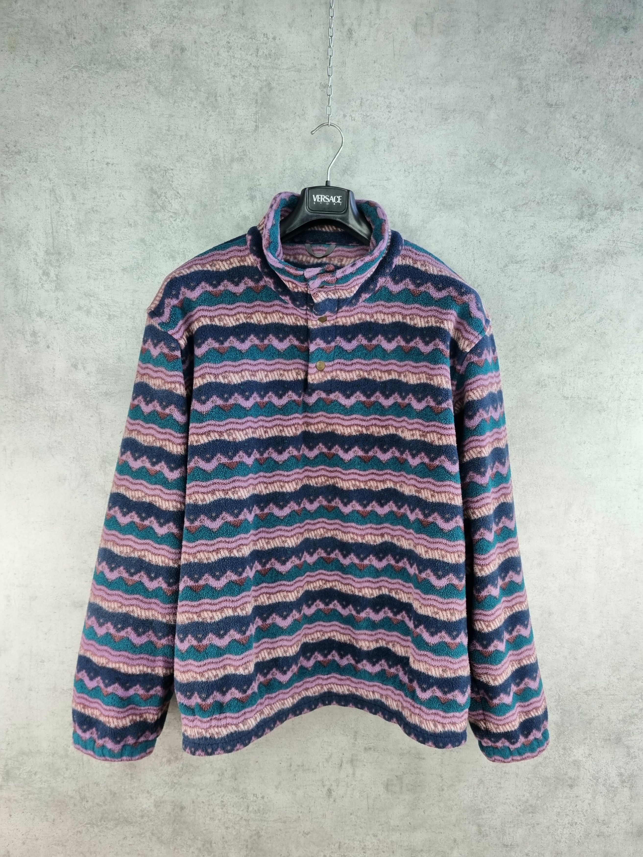 Fjallraven × Polartec 90s Heavy Fjallraven Navajo Vintage half buttons fleece Size US L / EU 52-54 / 3 - 14 Thumbnail