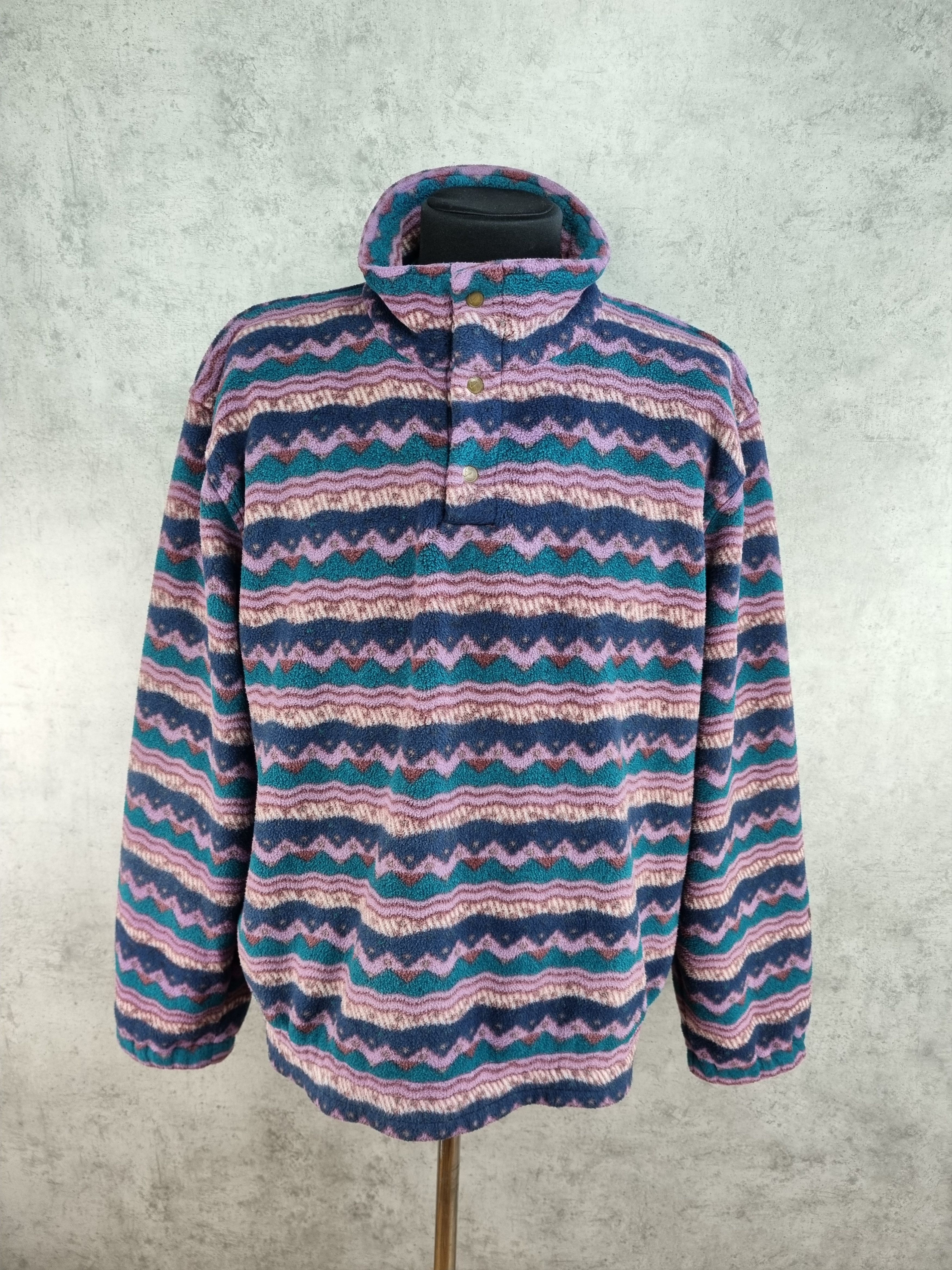 Fjallraven × Polartec 90s Heavy Fjallraven Navajo Vintage half buttons fleece Size US L / EU 52-54 / 3 - 2 Thumbnail