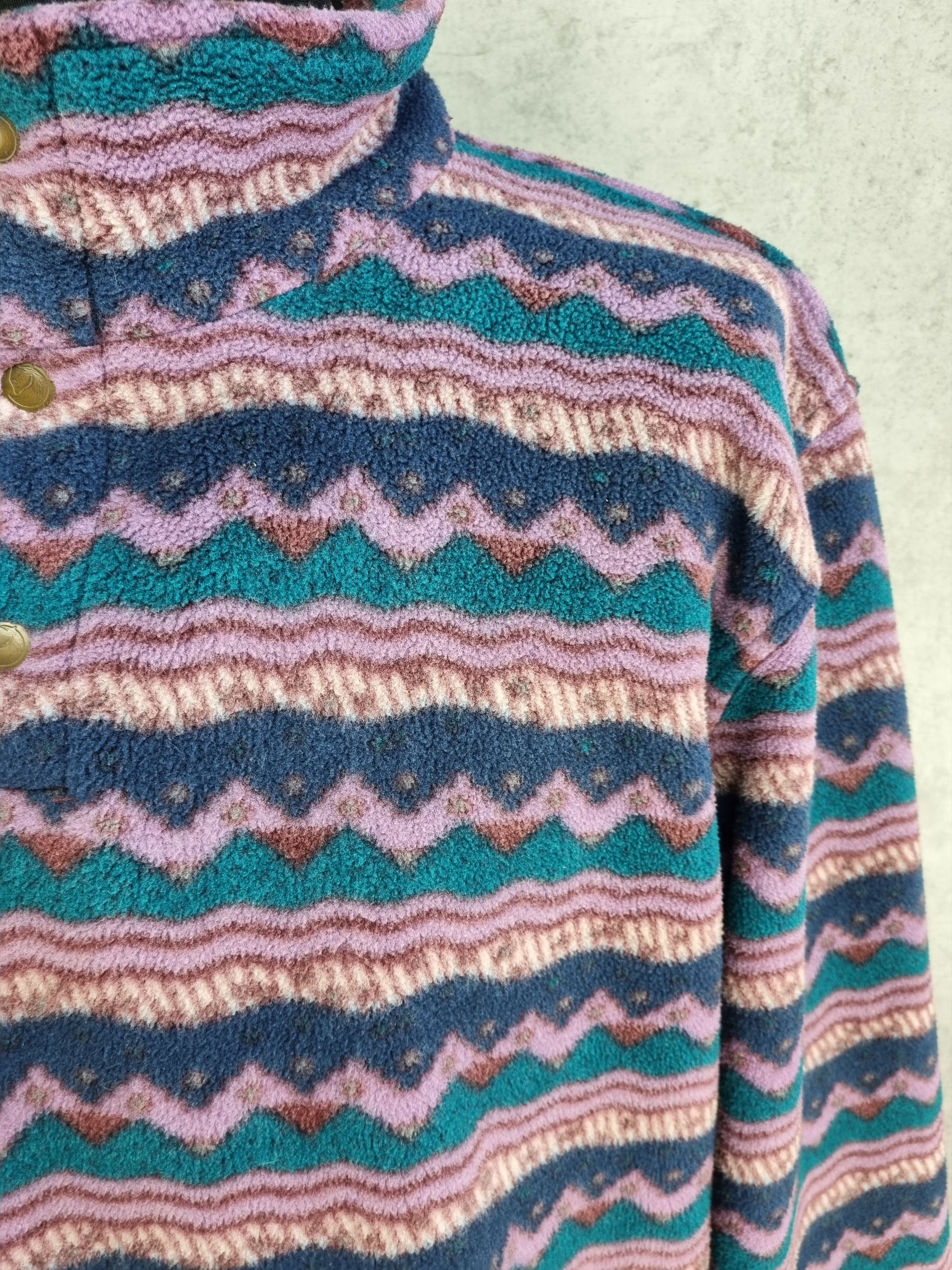 Fjallraven × Polartec 90s Heavy Fjallraven Navajo Vintage half buttons fleece Size US L / EU 52-54 / 3 - 6 Thumbnail