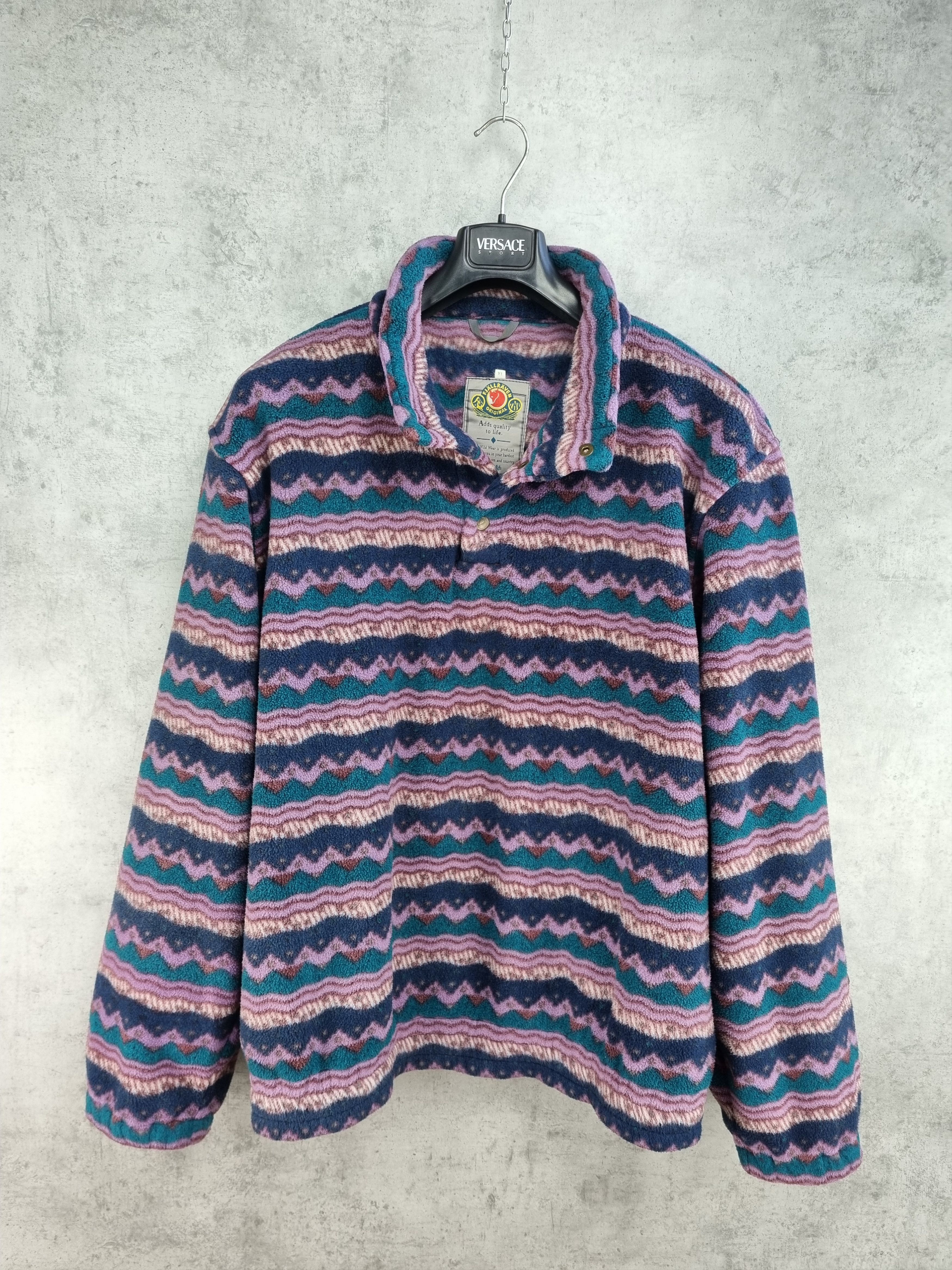Fjallraven × Polartec 90s Heavy Fjallraven Navajo Vintage half buttons fleece Size US L / EU 52-54 / 3 - 3 Thumbnail