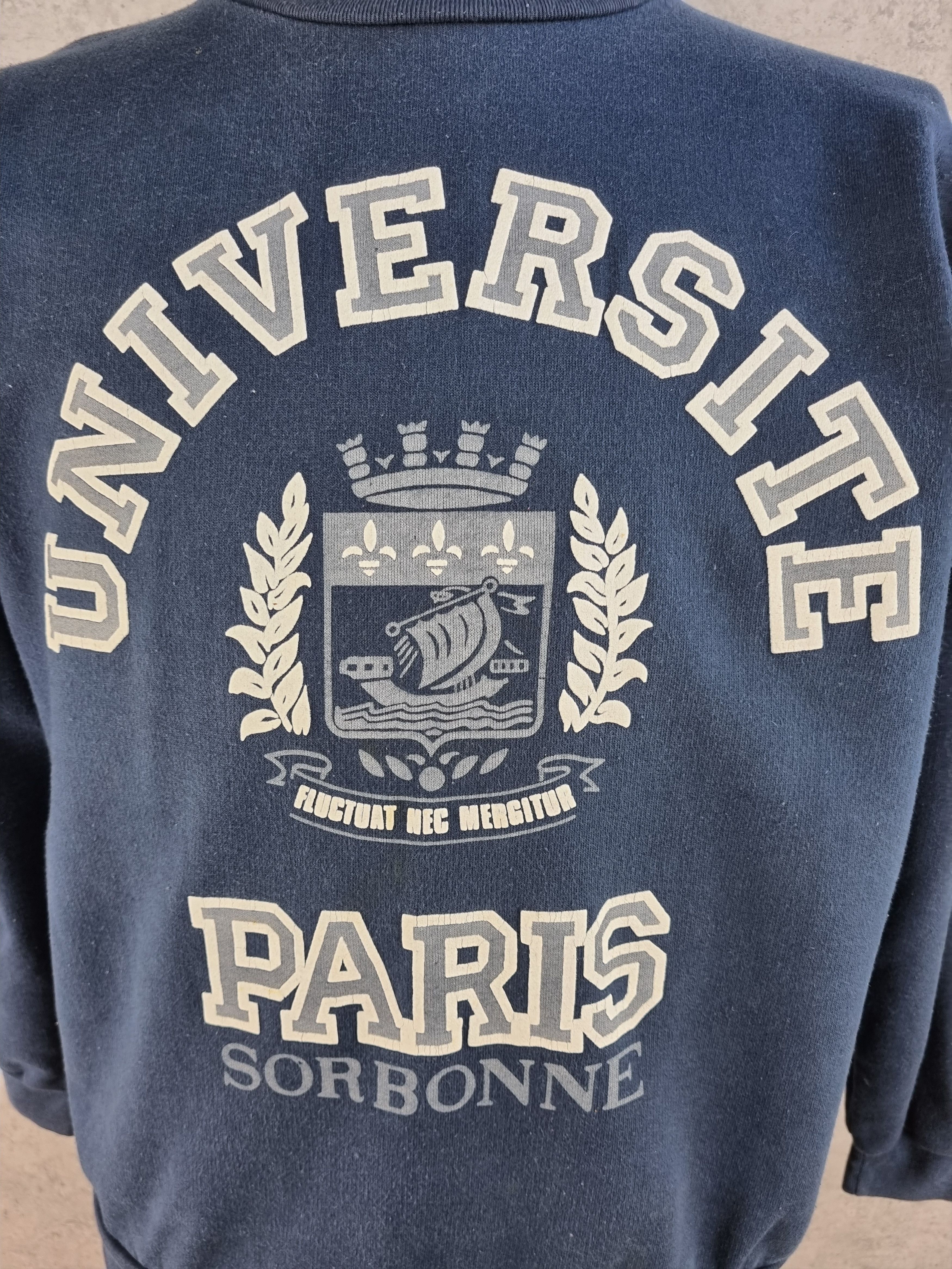 NCAA × Vintage Rare 90s sun Thrashed SORBONA University Vintage sweatshirt Size US M / EU 48-50 / 2 - 3 Thumbnail
