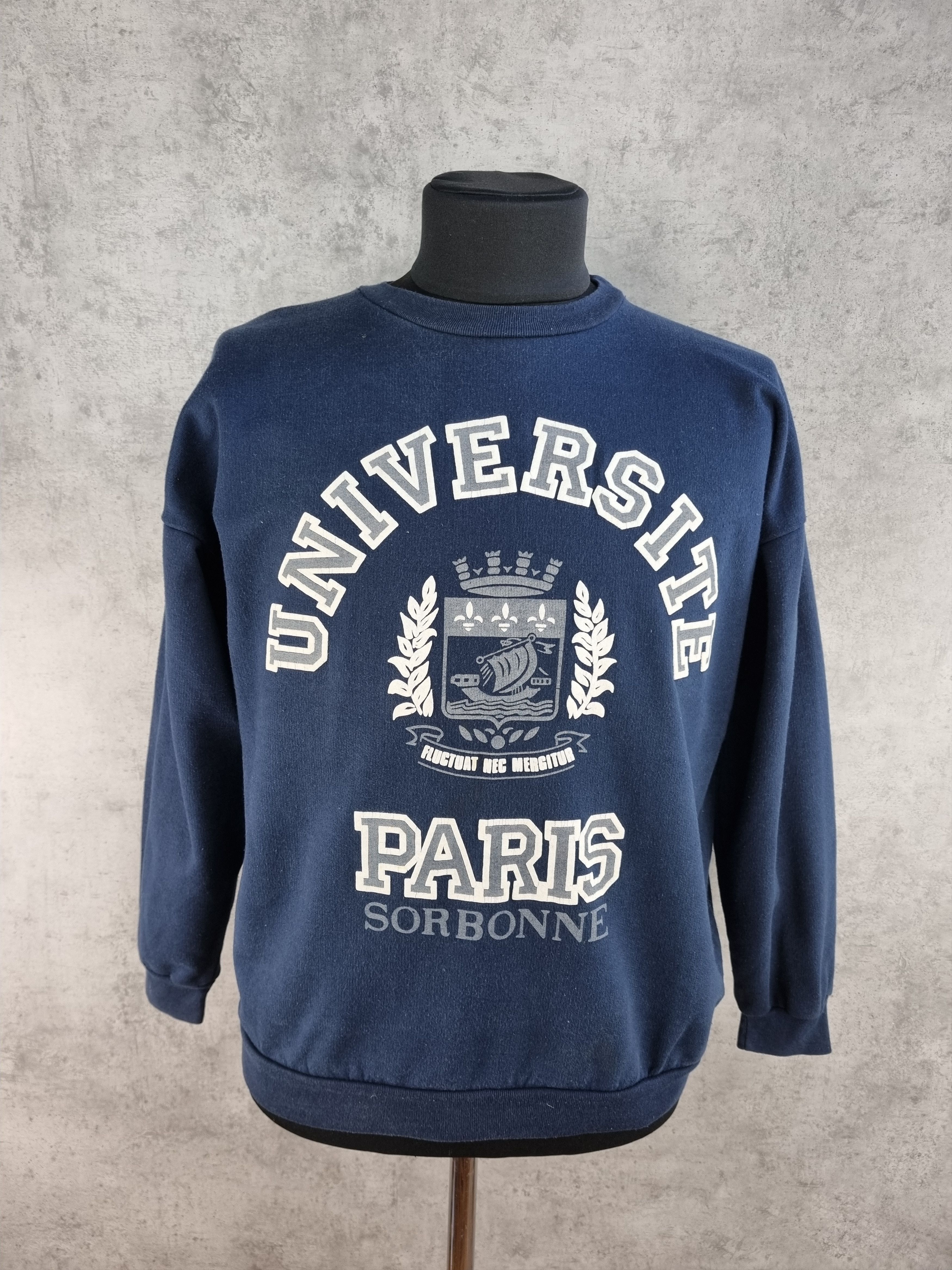 NCAA × Vintage Rare 90s sun Thrashed SORBONA University Vintage sweatshirt Size US M / EU 48-50 / 2 - 2 Thumbnail