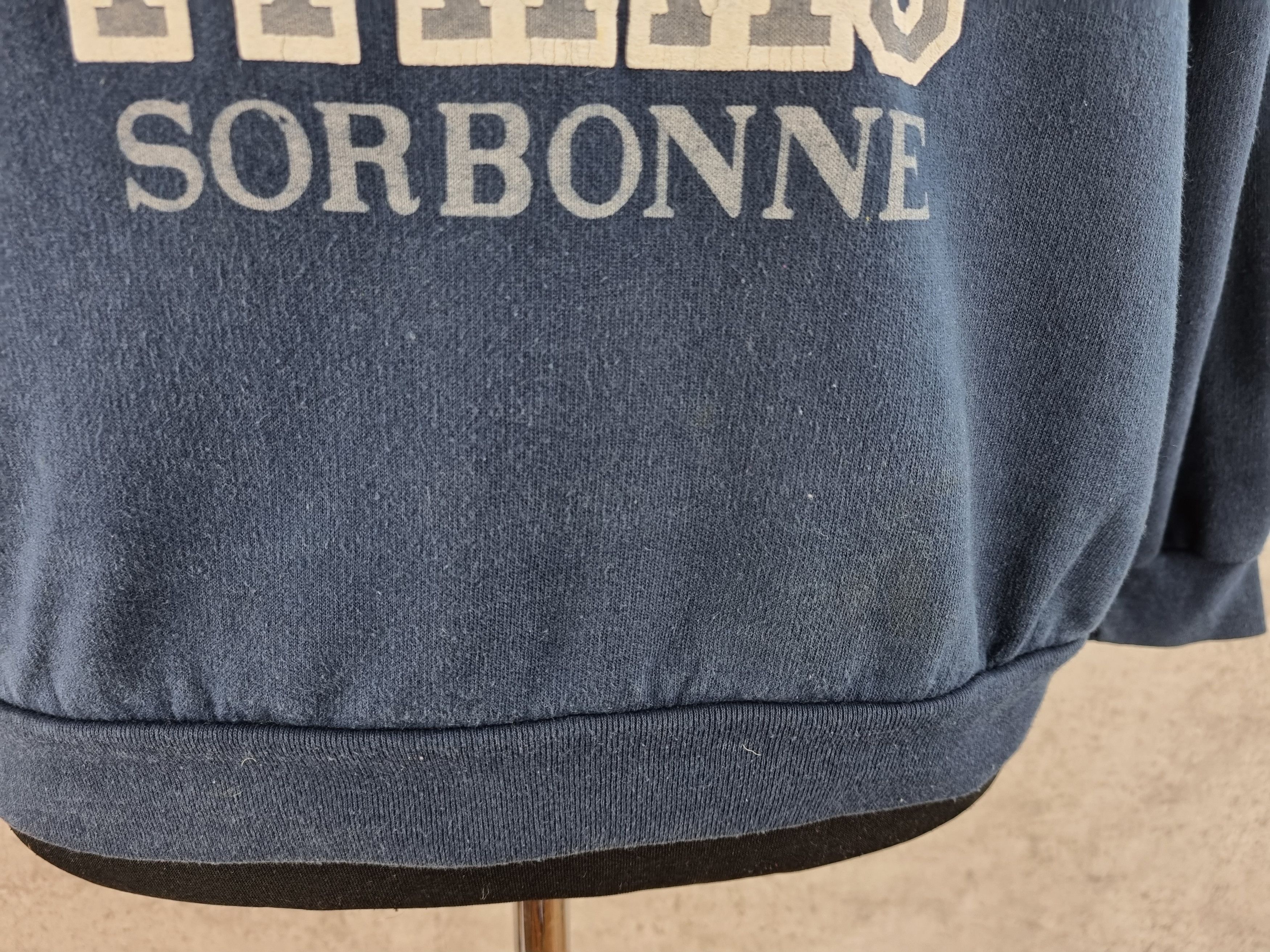NCAA × Vintage Rare 90s sun Thrashed SORBONA University Vintage sweatshirt Size US M / EU 48-50 / 2 - 9 Thumbnail