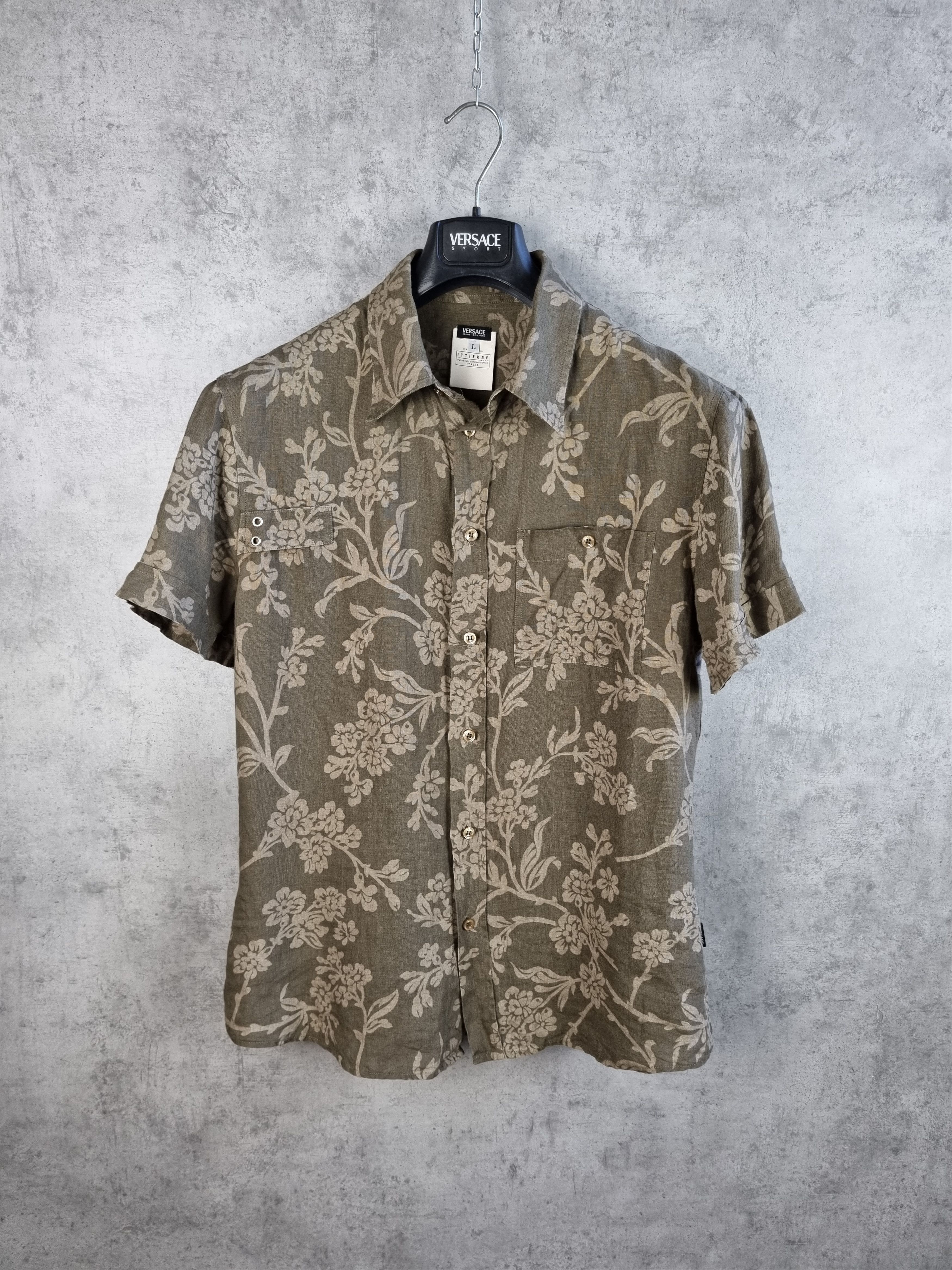 Gianni Valentino × Versace × Versace Jeans Couture Rare Linen Versace Jeans Couture Shirt Size US L / EU 52-54 / 3 - 1 Thumbnail