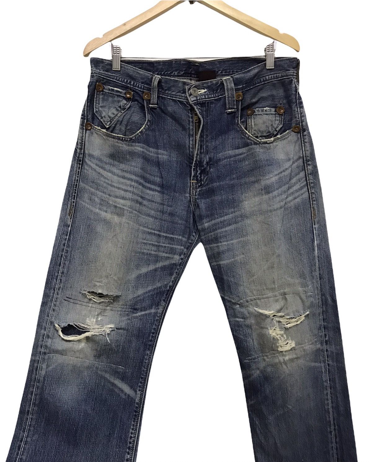 Levi's Vintage Clothing Vintage Levis Distressed Denim Jeans Size US 34 / EU 50 - 4 Thumbnail
