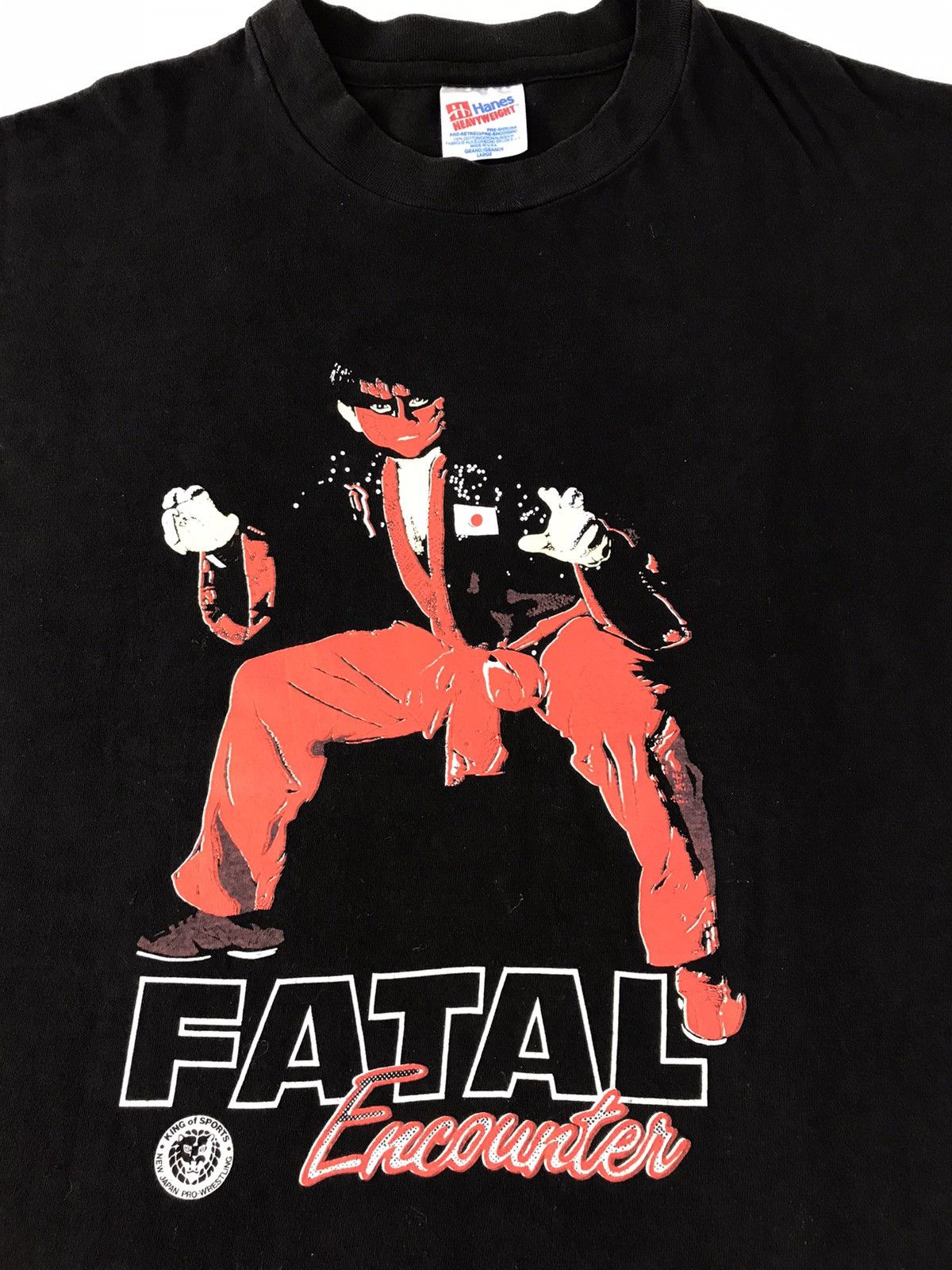 Hanes Vintage 90s Fatal Encounter WWF Japan Pro Wrestling Tee Size US L / EU 52-54 / 3 - 4 Thumbnail