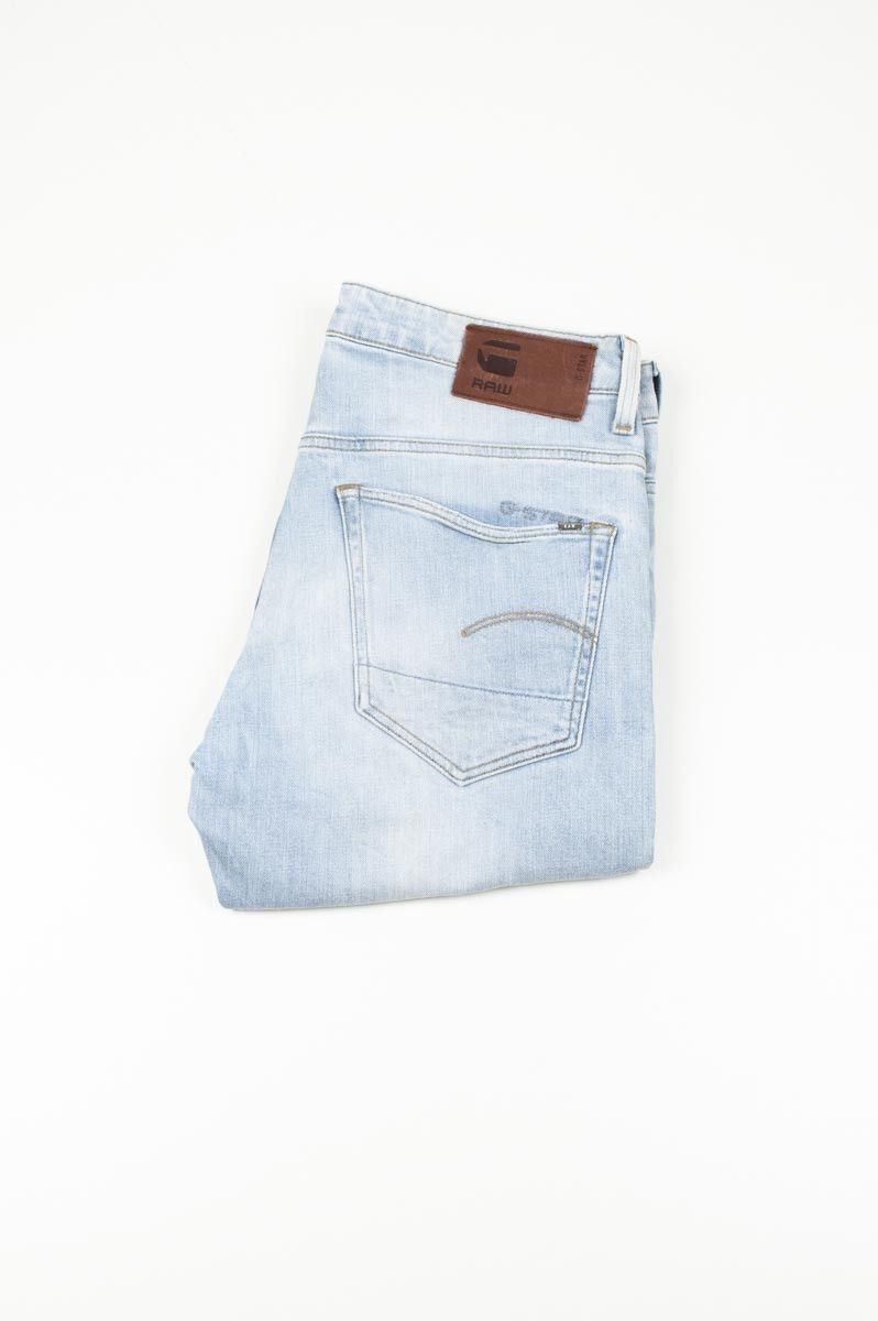 G-Star G-Star Raw 3301 Slim Light Blue Men Jeans size 33/36 Size US 33 - 3 Thumbnail
